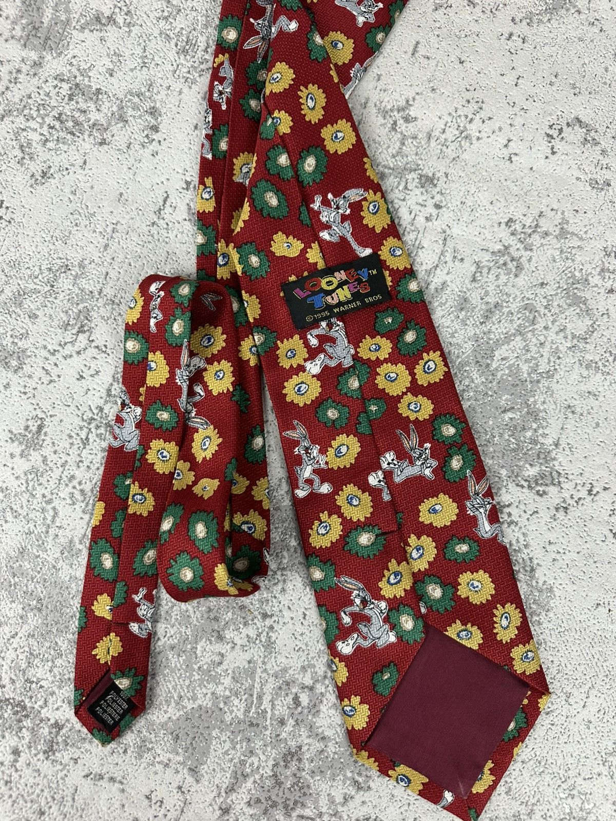 Cartoon Network Looney Tunes 1995 Warner Bros Vintage Tie Floral Size ONE SIZE - 7 Thumbnail