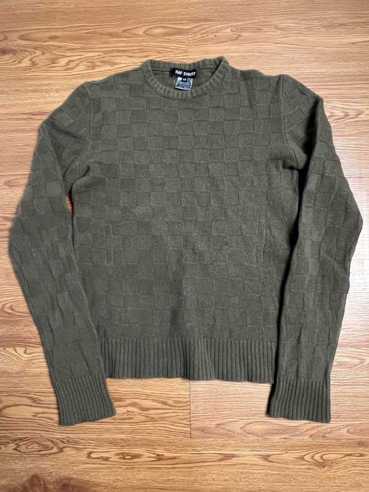 Pre-owned Raf By Raf Simons X Raf Simons Square Sweater In Olive