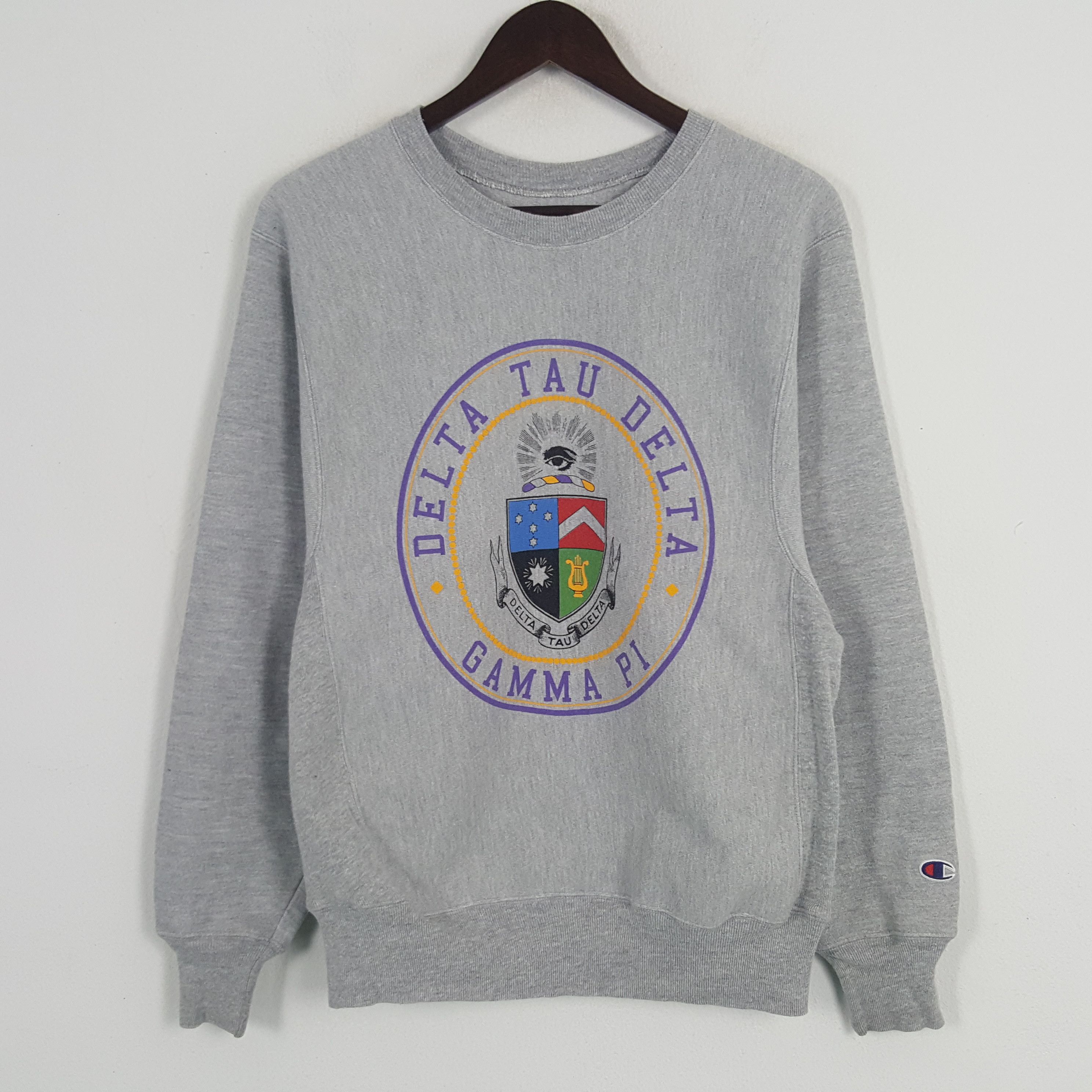 Champion × Delta × Vintage Vintage Champion Delta Tau Delta Sweatshirt Size US S / EU 44-46 / 1 - 1 Thumbnail