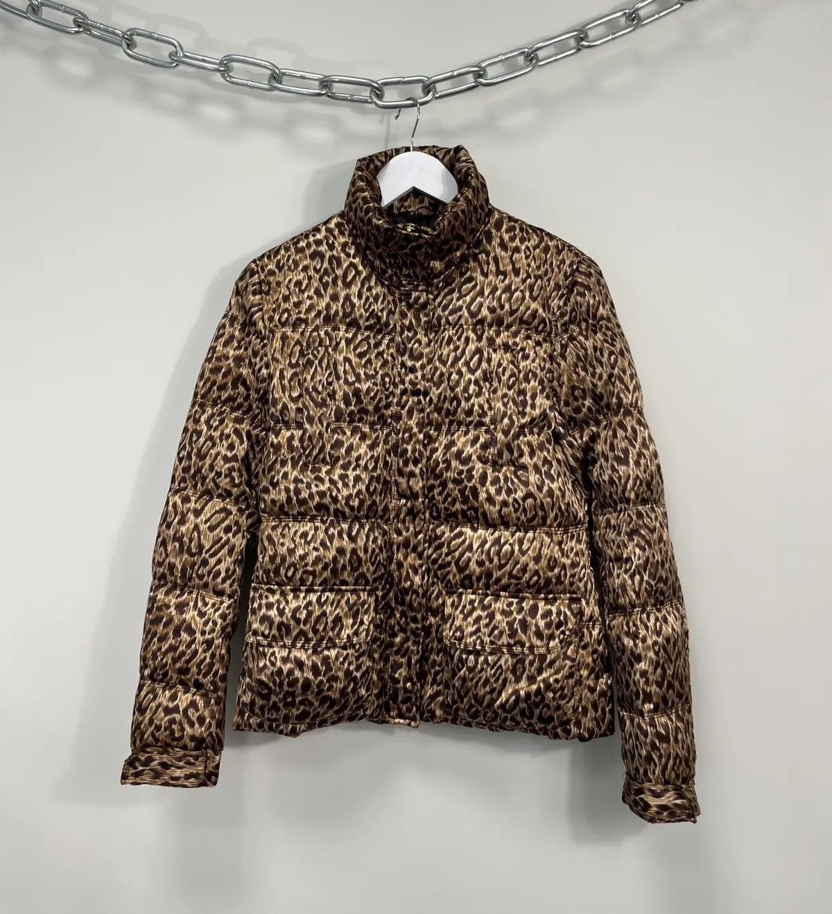 image of Kenzo Luxury Leopard Women’S Down Puffer Jacket, Women's (Size Medium)