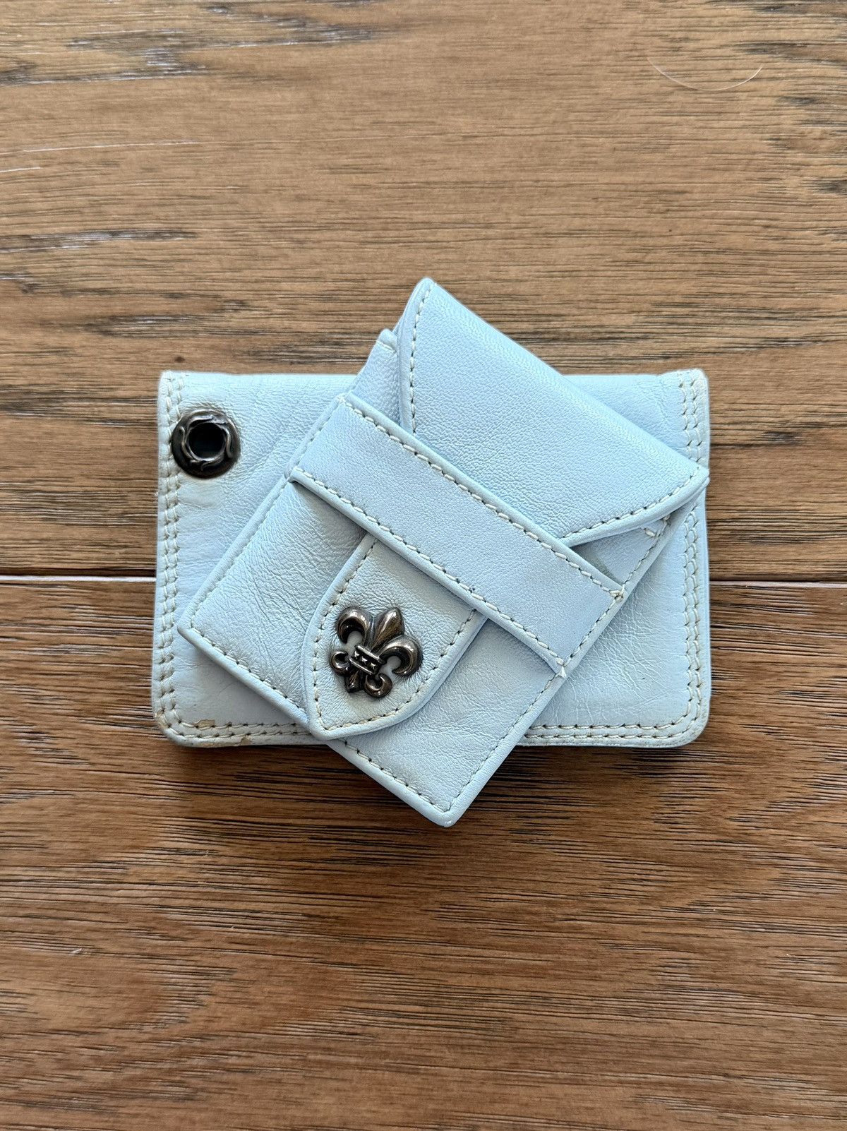 Chrome Hearts Chrome Hearts Vintage Baby Blue Leather Condom Holder Wallet Size ONE SIZE - 4 Thumbnail
