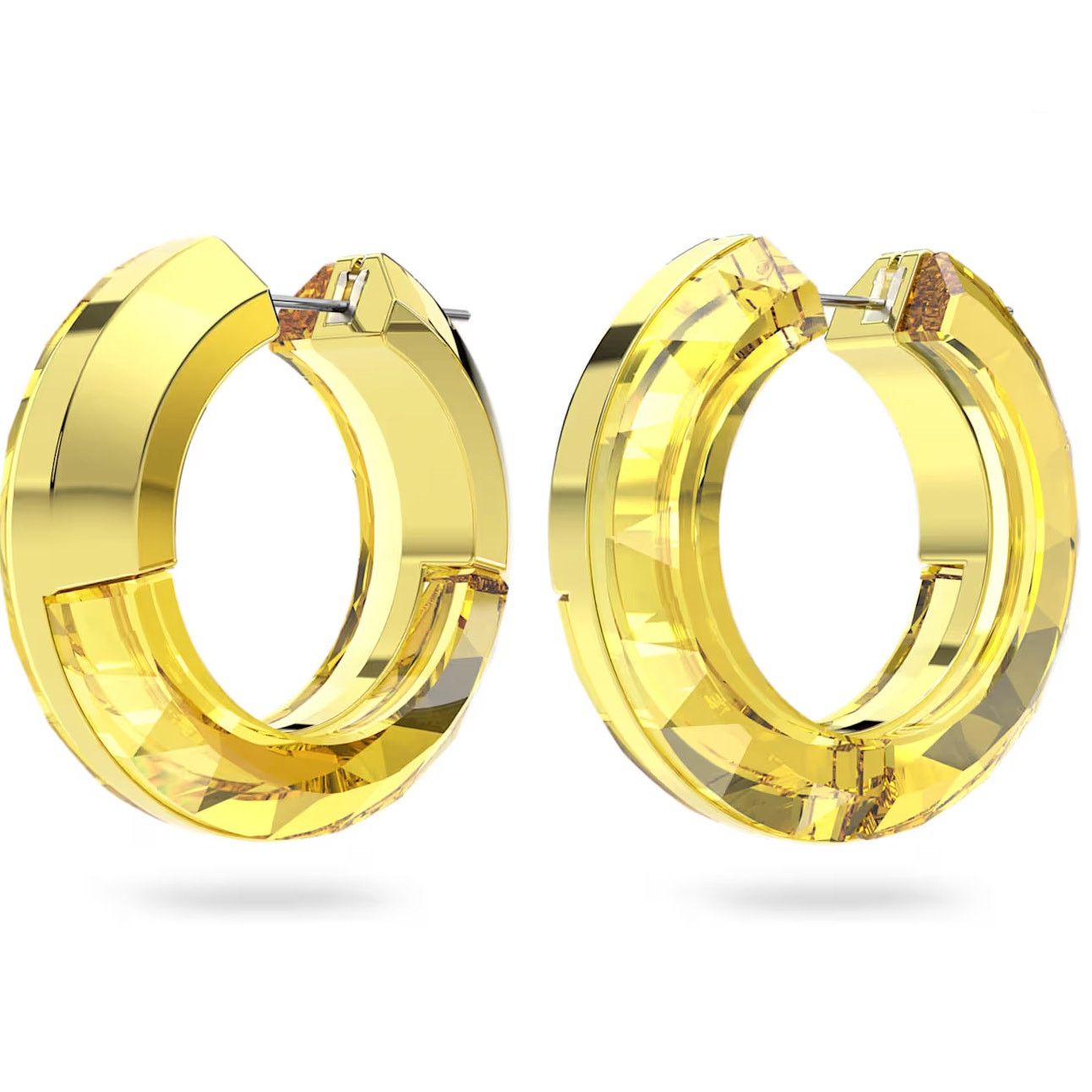 Swarovski Swarovski Women's Hoop Earrings Lucent Yellow Gold Aluminum Size ONE SIZE - 2 Thumbnail