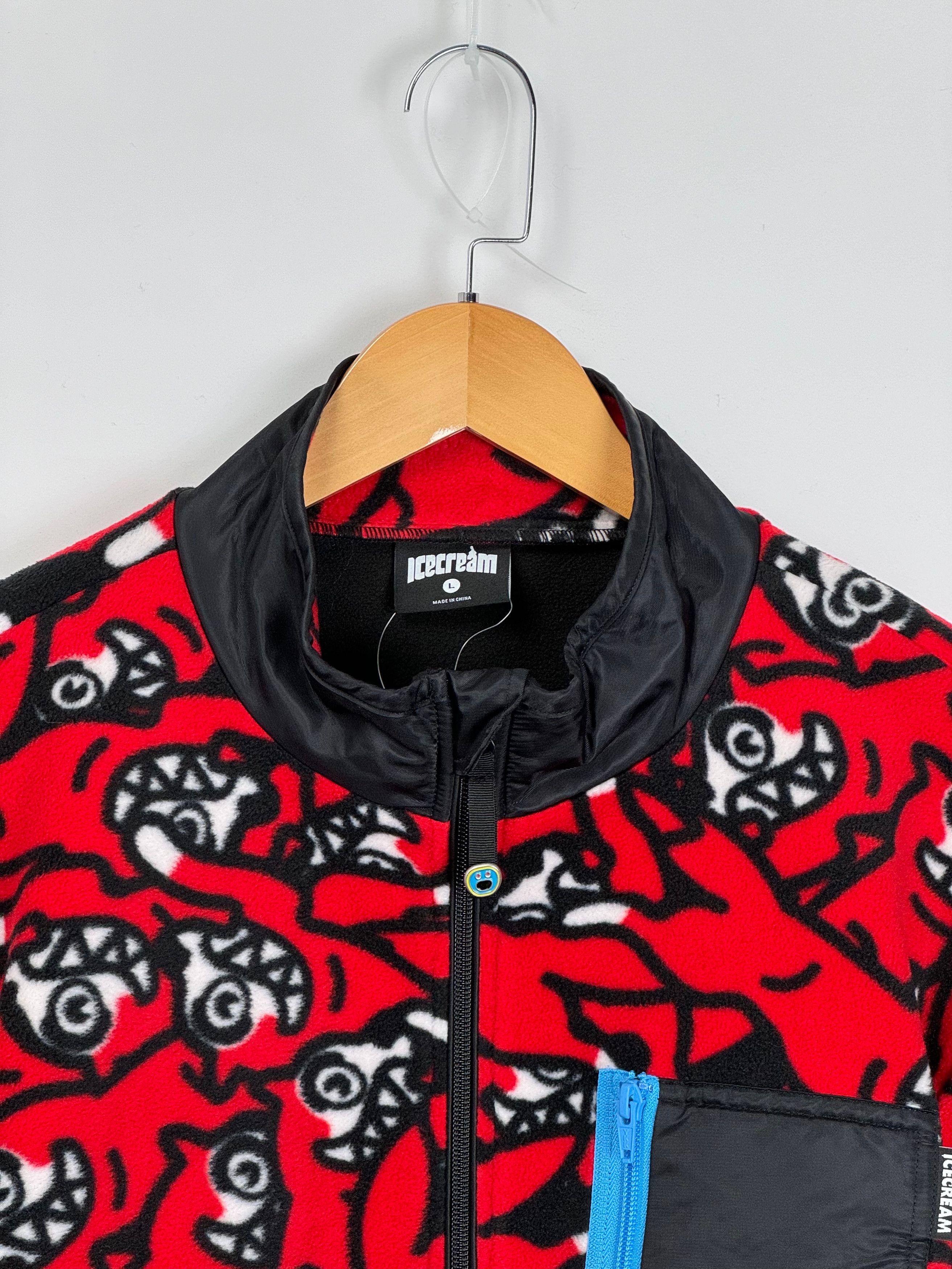 Icecream UNWORN* Icecream Lock Up Fleece Jacket - Black Size US L / EU 52-54 / 3 - 2 Thumbnail