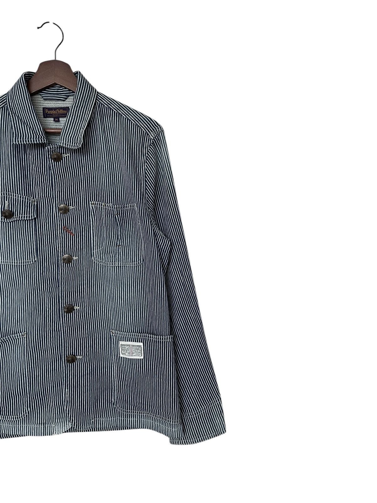 Japanese Brand × Vintage Vintage Japanese Brand Purple & Yellow Hickory Jacket 2000s Size US M / EU 48-50 / 2 - 6 Thumbnail