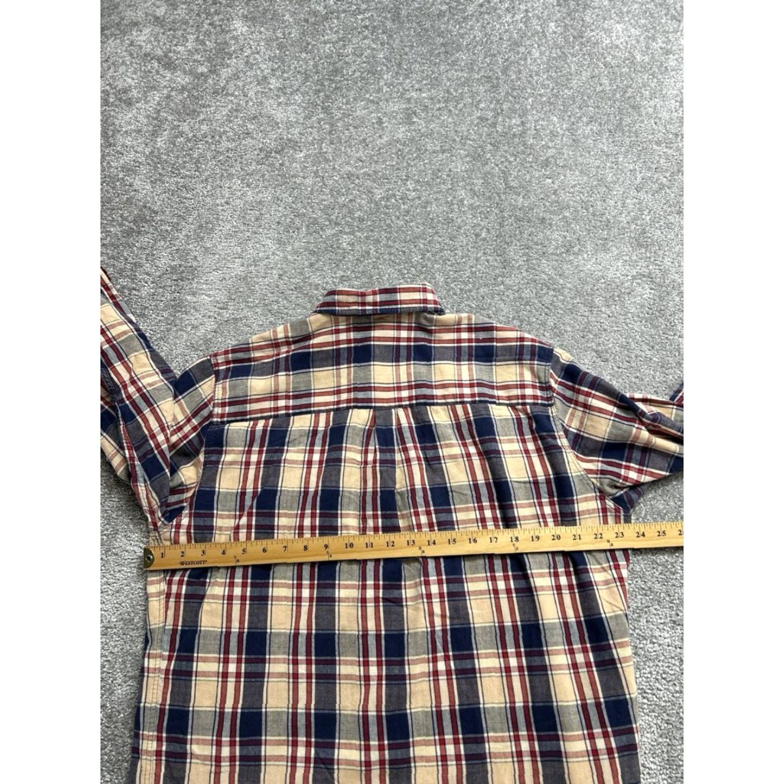 Marine Layer Marine Layer Shirt XL Multicolor Plaid Flannel Cotton Pleated Button Up Breathable Easy Care Pockets Casual Travel Modern Mens Size US XL / EU 56 / 4 - 6 Thumbnail