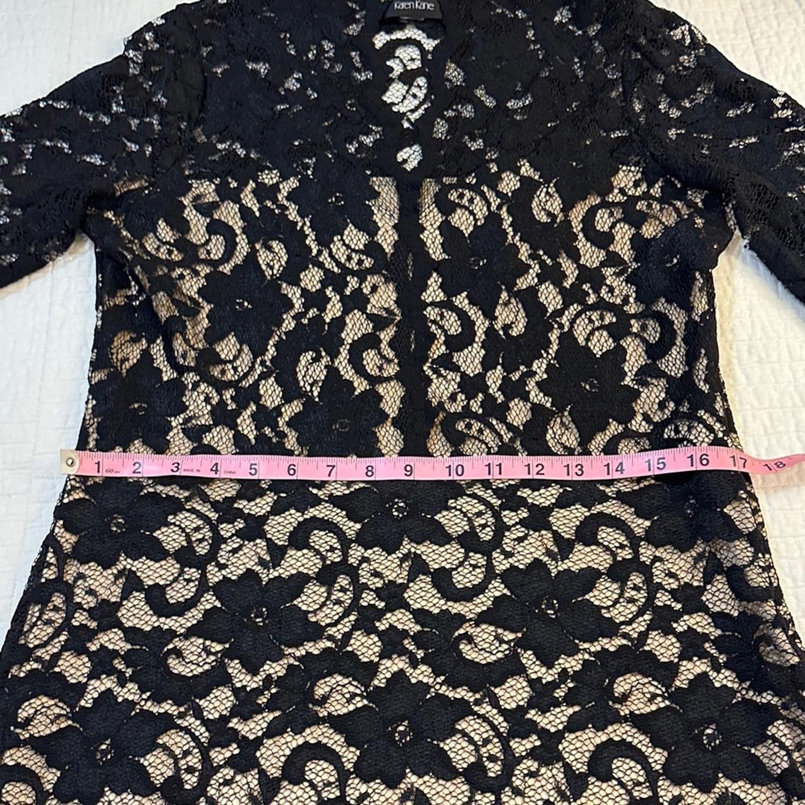 Other Karen Kane sz 8 Black Lace Midi Dress EUC Size M / US 6-8 / IT 42-44 - 8 Thumbnail