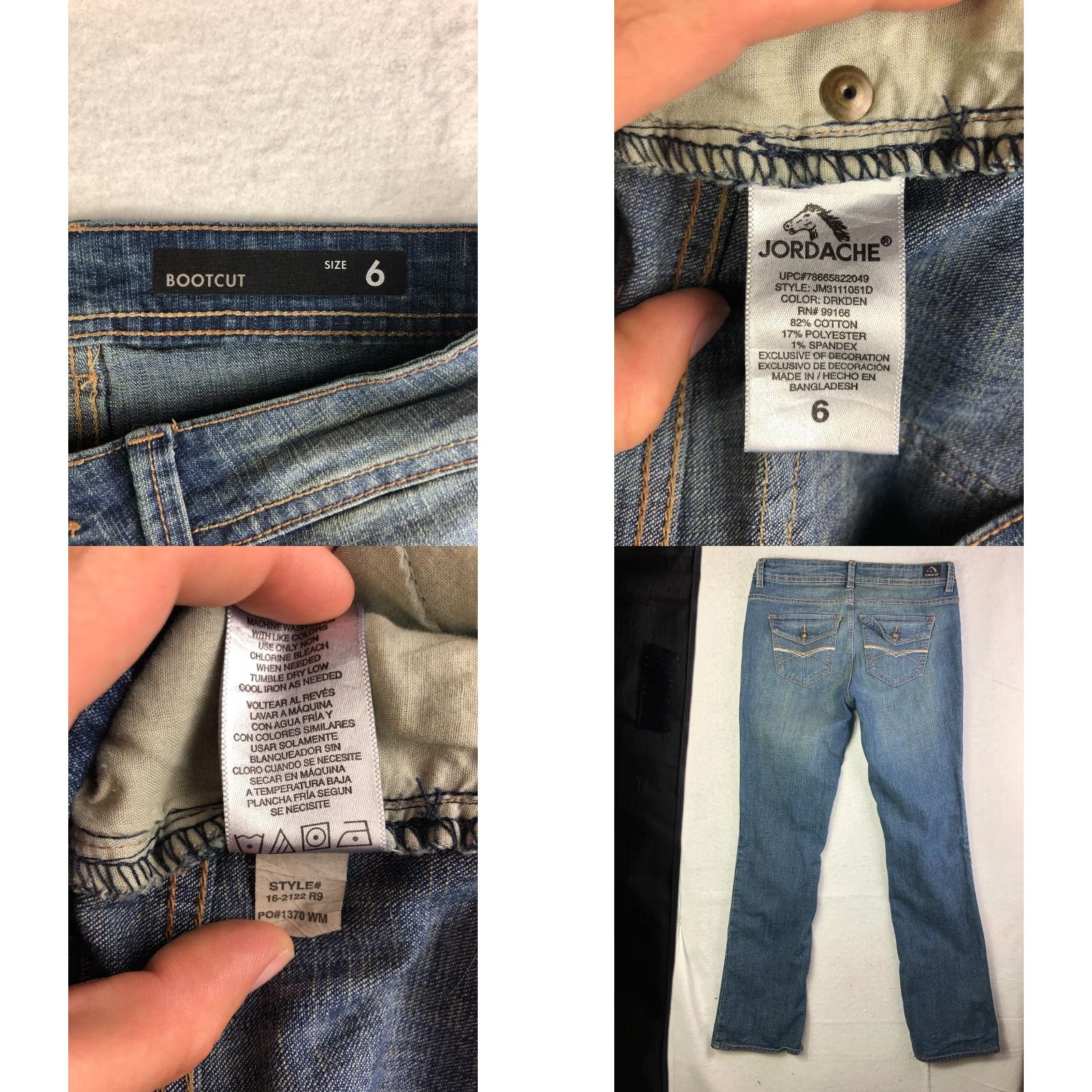 Jordache Jordache Mid Rise Bootcut Jeans Womens Size 6 Blue Denim Regular Rise 29in Inseam Blue Denim - Jordache Bootscut? Size 28" / US 6 / IT 42 - 8 Thumbnail
