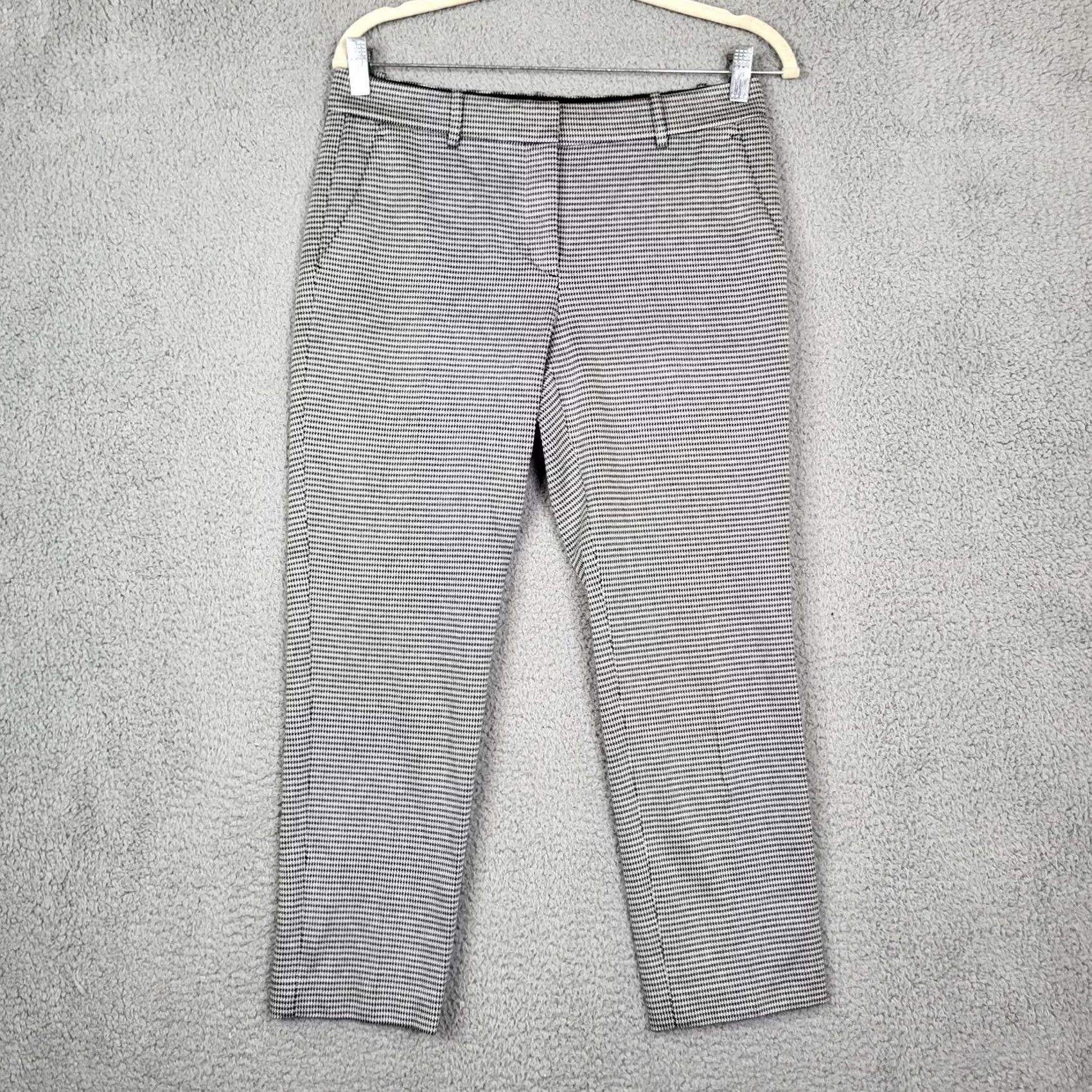 Theory THEORY Stanza Knit Crop Dress Pants Sz 4 Houndstooth Multicolor Women’s Straight Front Dress Pants Size 27" / US 4 / IT 40 - 2 Thumbnail