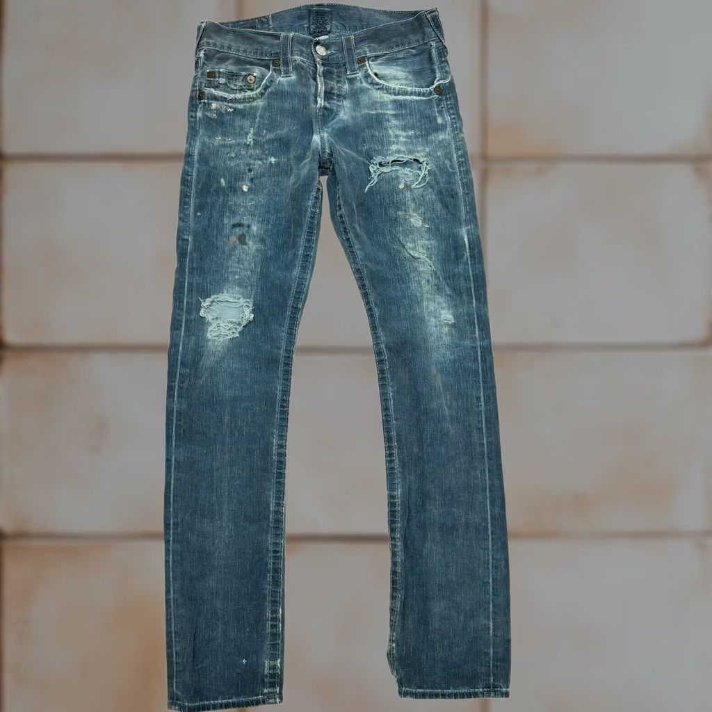 True Religion TRUE RELIGION Geno Jeans Straight Distressed USA 30x31 Mens Blue Size US 30 / EU 46 - 1 Thumbnail