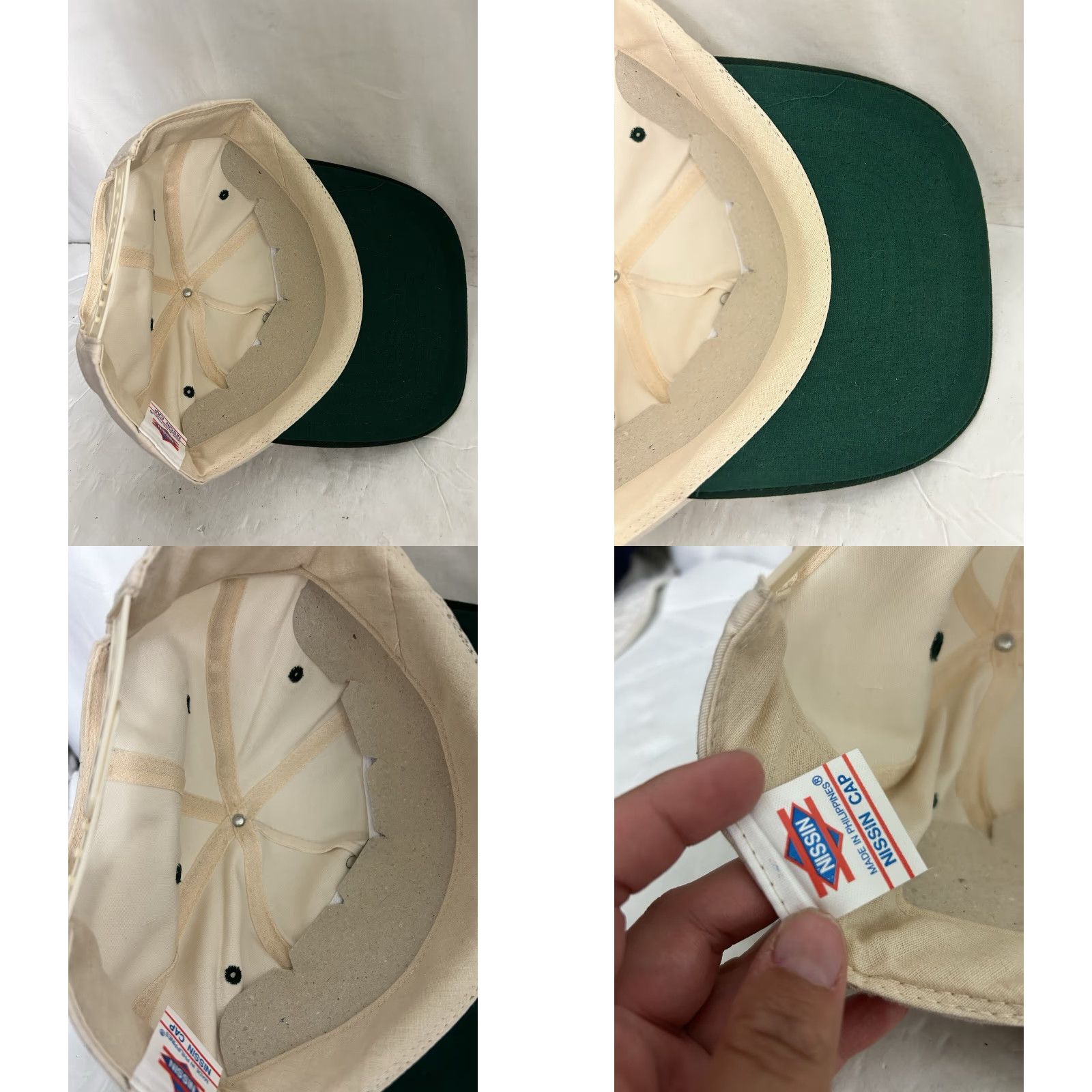 Vintage VINTAGE Fitzgeralds Casino Hat SnapBack Nissin Green Beige Adjustable Men Size ONE SIZE - 9 Thumbnail
