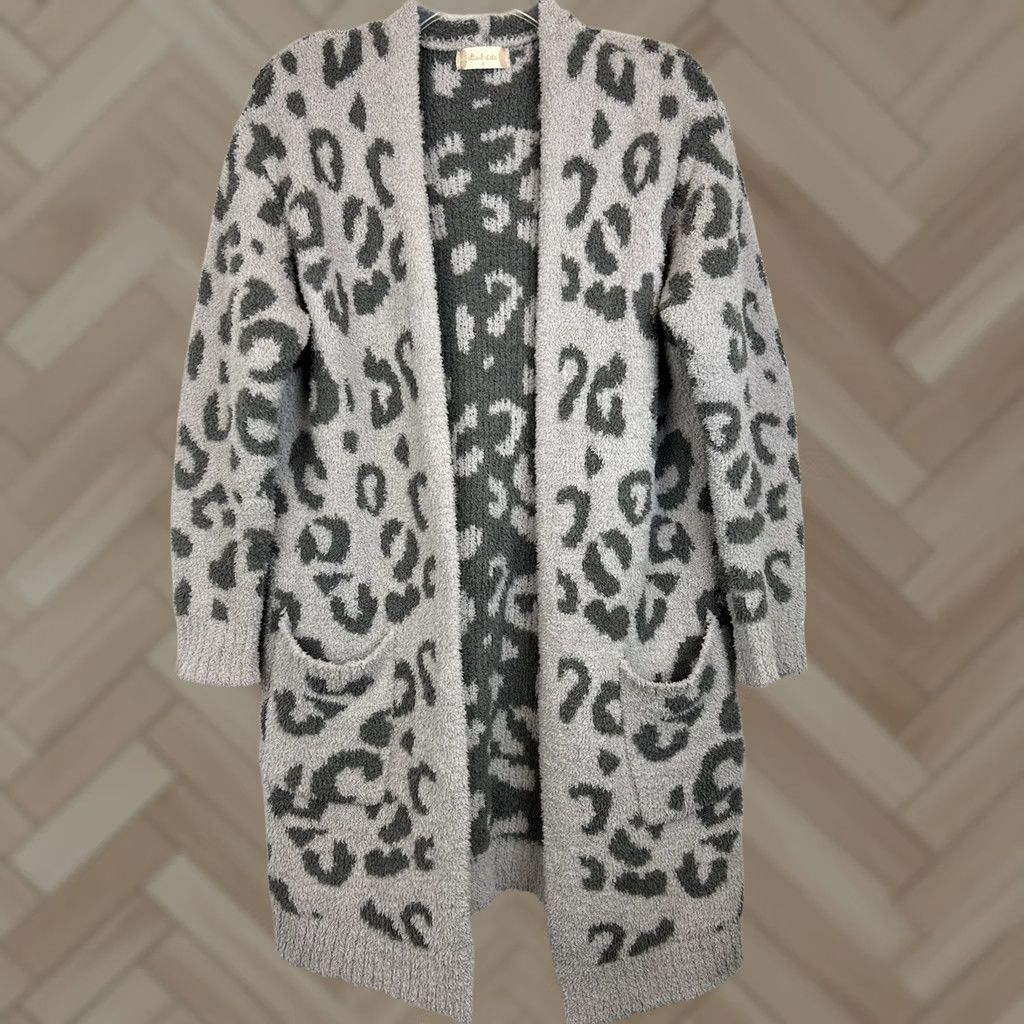 Vintage Altar'd State Cardigan Sweater Womens S Animal Print Open Front Oversized Pockets Altard State Size S / US 4 / IT 40 - 1 Thumbnail