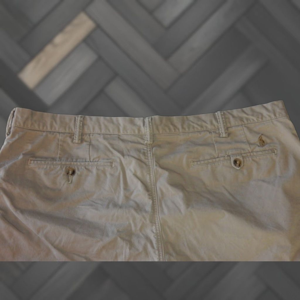 Polo Ralph Lauren VINTAGE Polo Ralph Lauren Men's Shorts Chino Size 40 Beige Cotton 80s Size US L / EU 52-54 / 3 - 1 Thumbnail