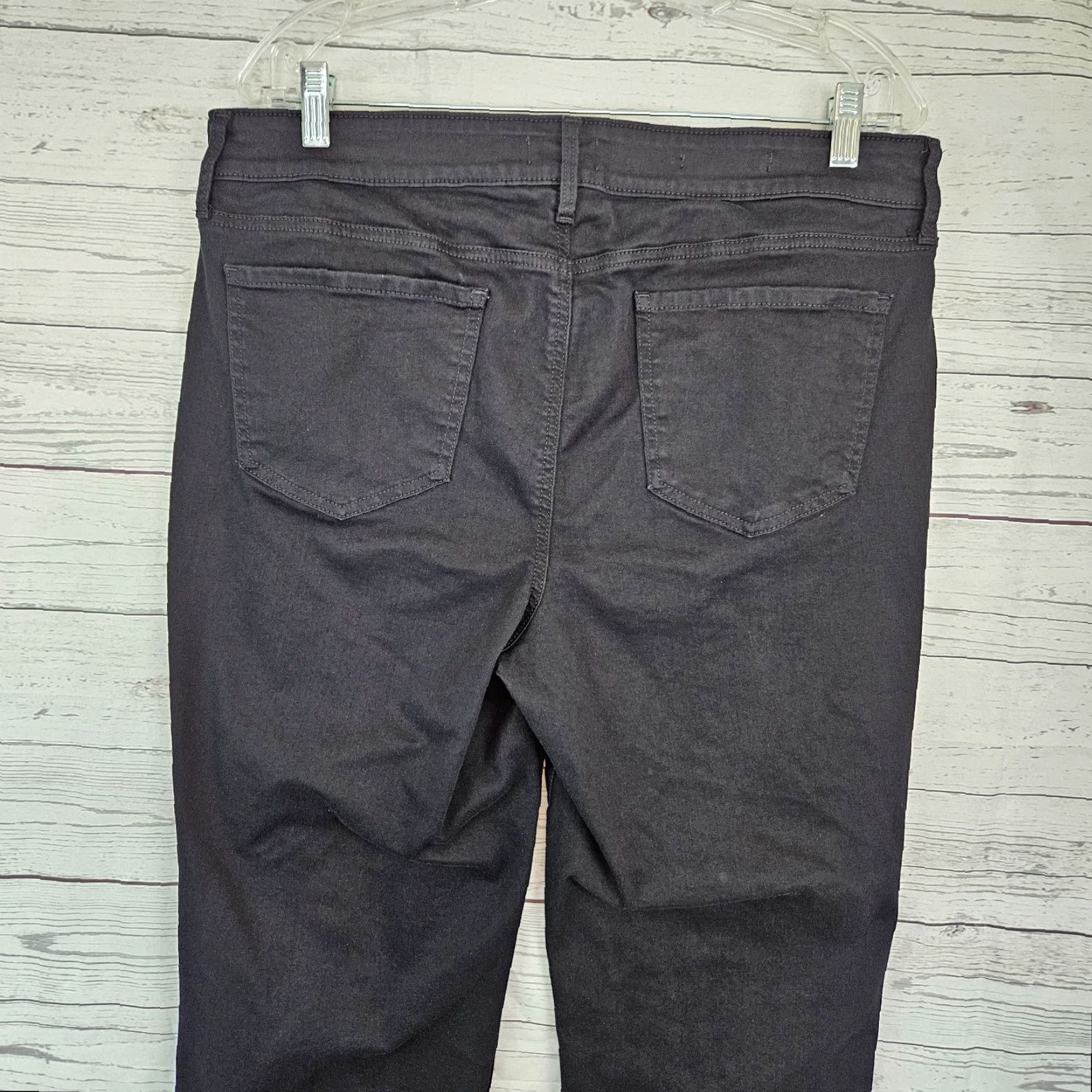 NYDJ VINTAGE NYDJ Womens Marilyn Straight Cropped Jeans Sz 14 Black High Rise Size 36" / US 14 / IT 50 - 4 Thumbnail