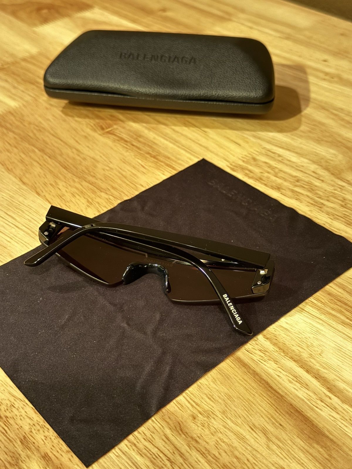 Balenciaga Balenciaga Eyewear Ski Rectangular Frame Sunglasses Size ONE SIZE - 6 Thumbnail
