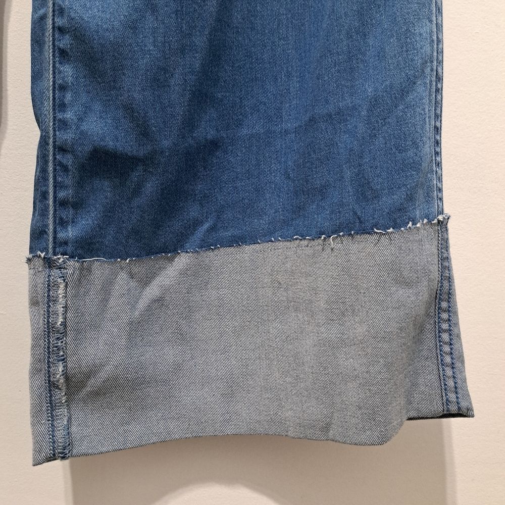 Sam Edelman Sam Edelman High Rise Cuffed Boho Wide Leg Denim Jeans Mysti Size 26" / US 2 / IT 38 - 9 Thumbnail