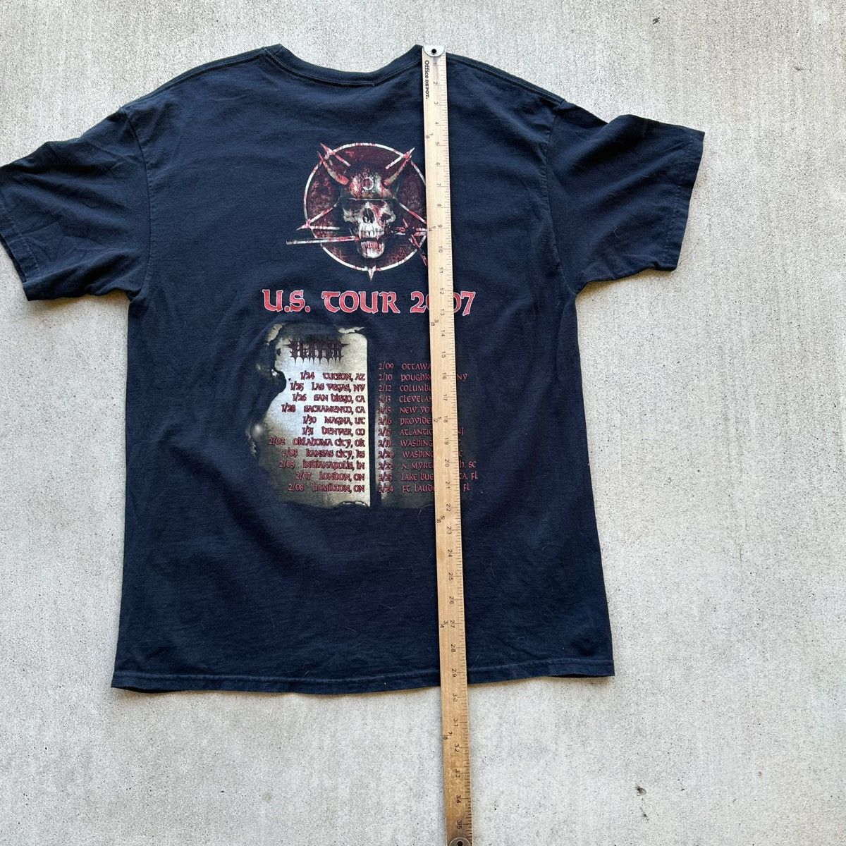 Band Tees × Hanes × Vintage Vintage Slayer Band Tee Shirt Large 2007 Tour Concert Promo Size US L / EU 52-54 / 3 - 6 Thumbnail