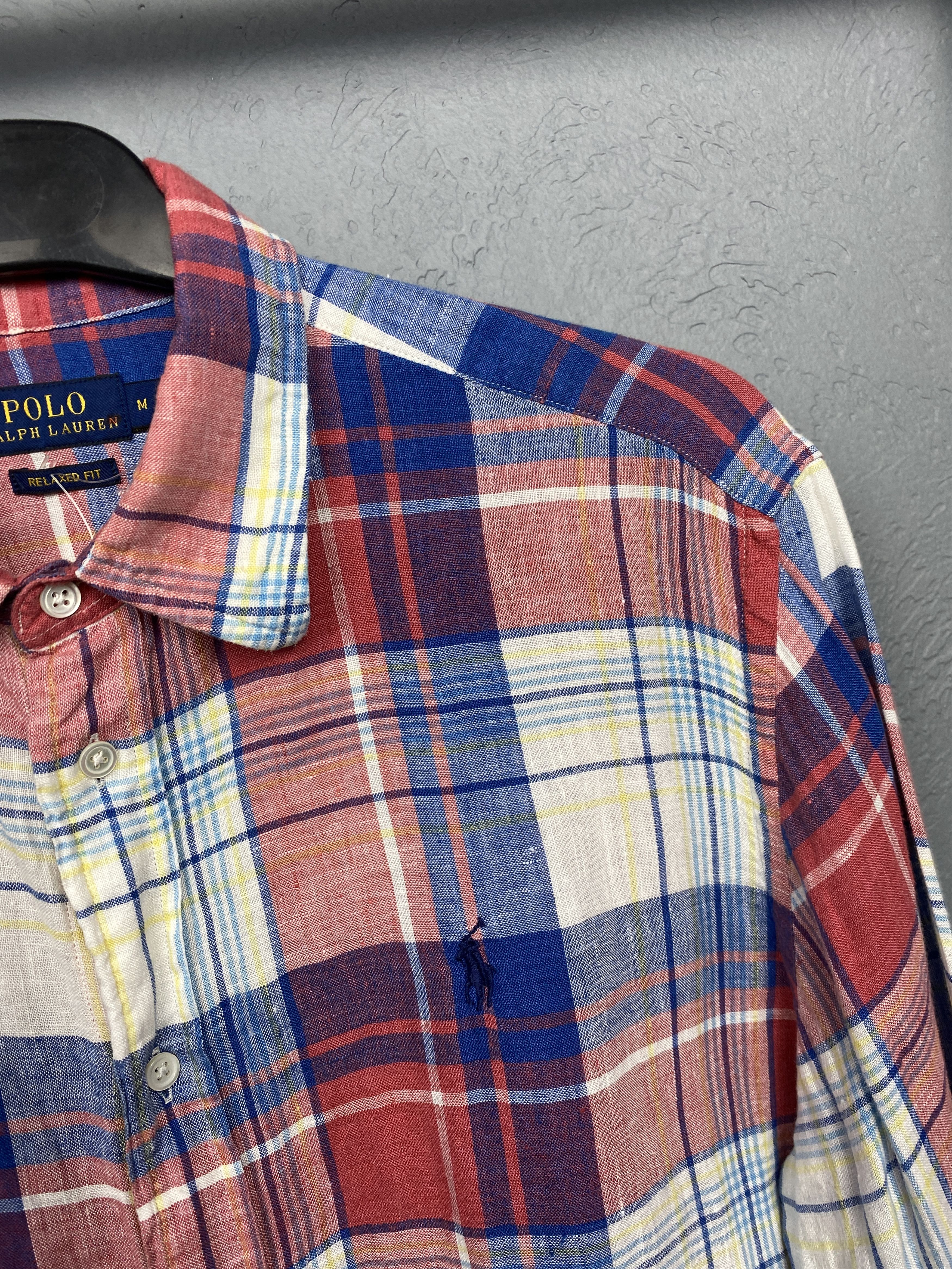 Polo Ralph Lauren Polo Ralph Lauren Vintage Mens LINEN Long Sleeve Shirt Size US M / EU 48-50 / 2 - 3 Thumbnail