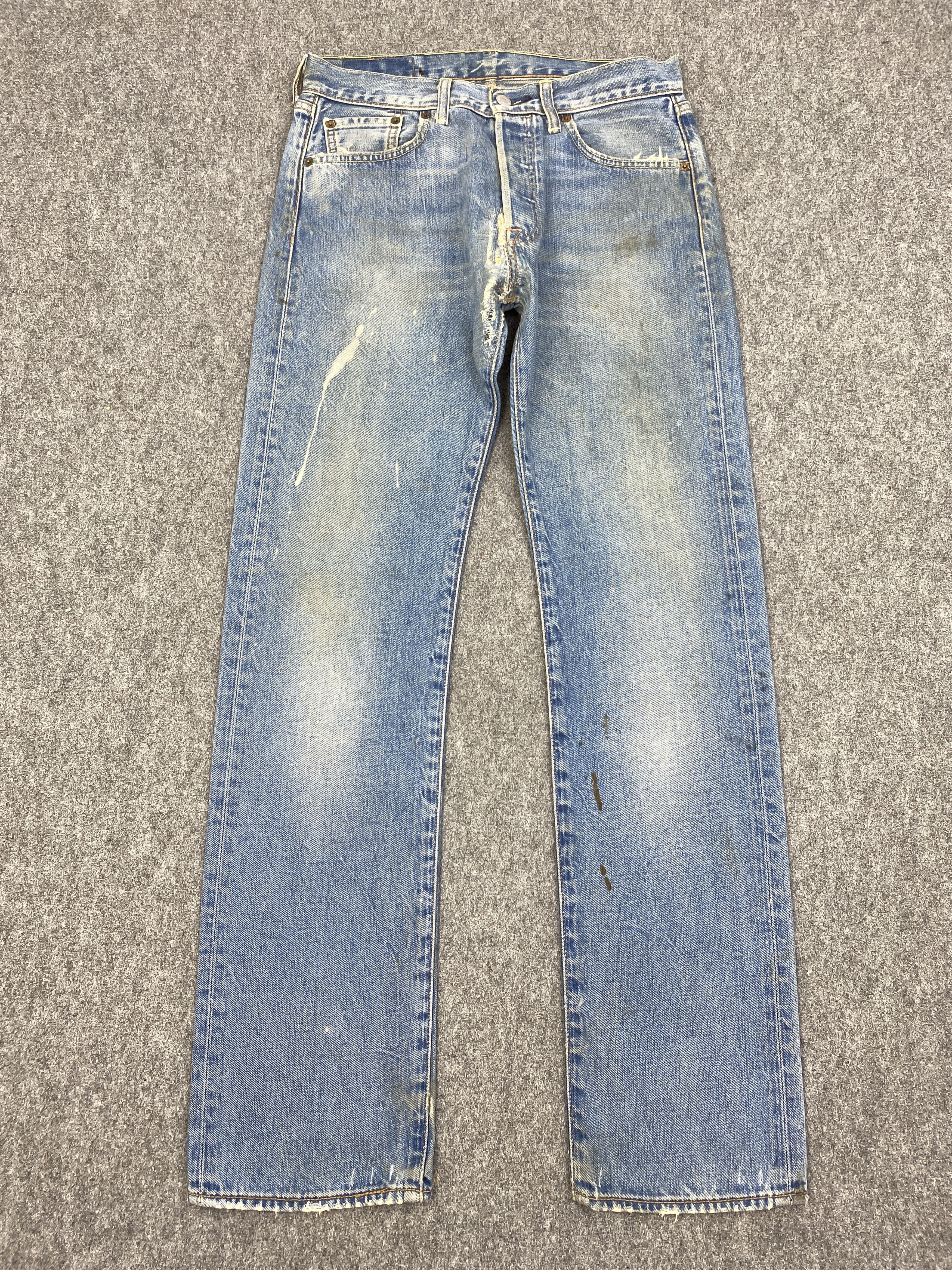 Levi's Vintage Levis 501 Button Fly Faded Blue Jeans DP2841 Size US 29 - 1 Thumbnail