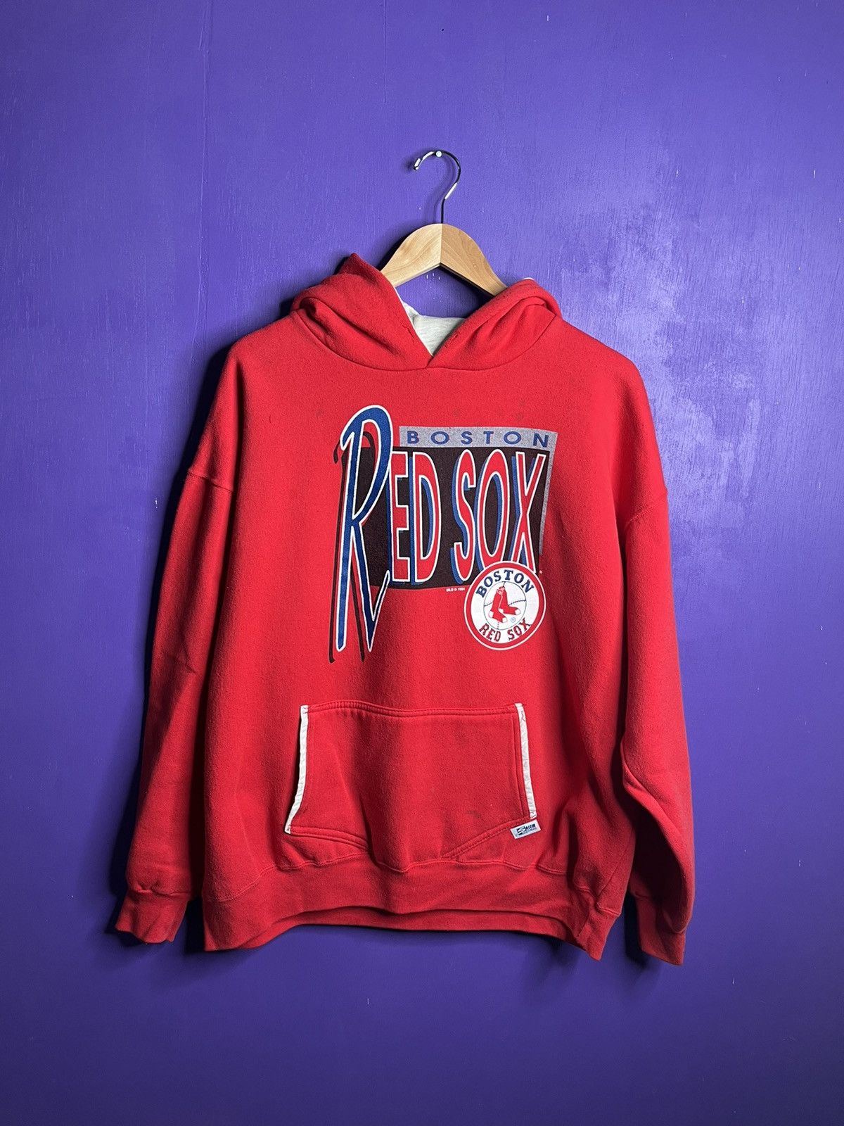MLB × Salem Sportswear × Vintage Vintage 90s Salem Boston Red Sox logo hoodie Size US L / EU 52-54 / 3 - 1 Thumbnail