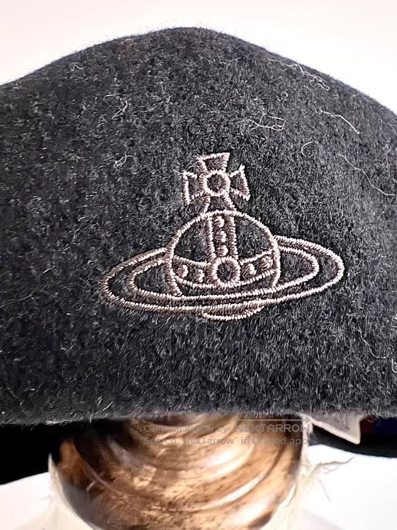 Vivienne Westwood Vivienne Westwood Used Black Saturn Beret Size ONE SIZE - 2 Thumbnail