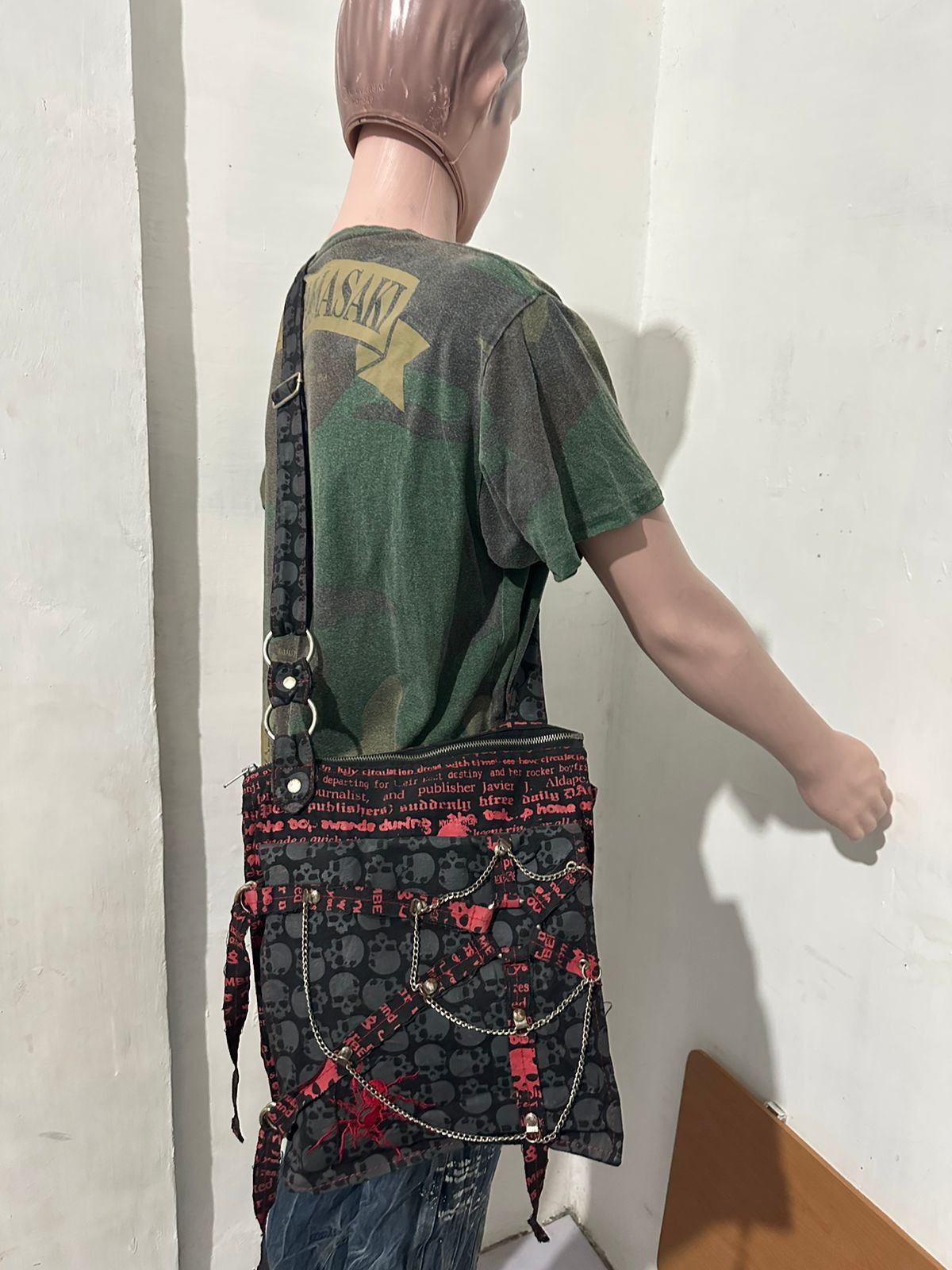 Japanese Brand Beautiful Punk Bondage Bag Skull Body Line Blood Storm Size ONE SIZE - 1 Thumbnail