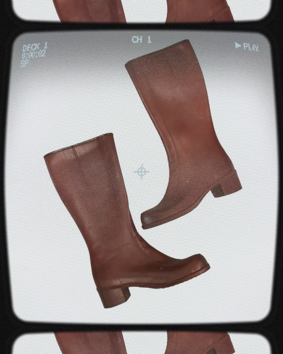 Designer × Vintage Vintage 70s Rubber Waterproof Heels by STEAD AND SIMSON Size US 9.5 / IT 39.5 - 2 Thumbnail