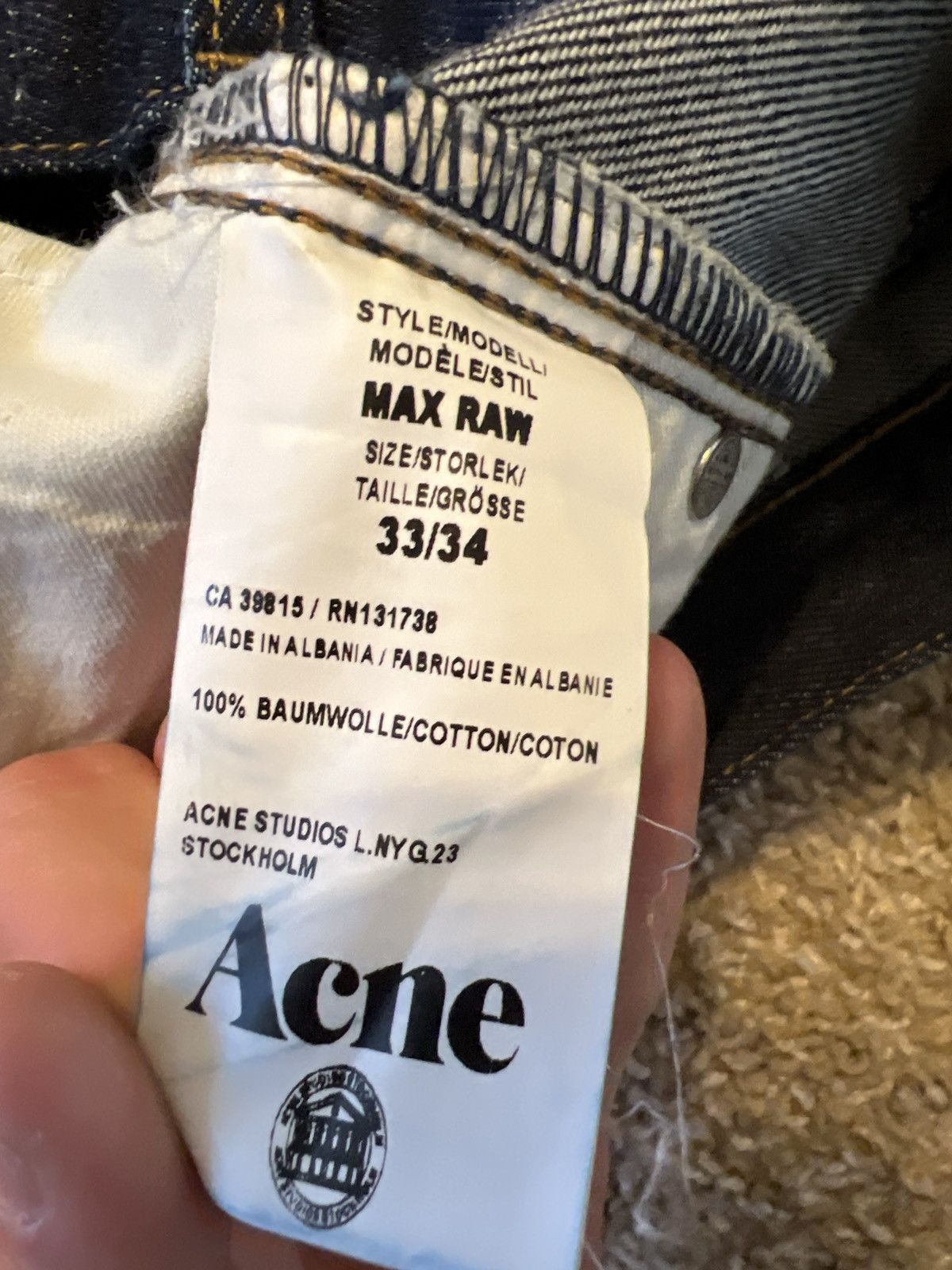 Acne Studios Acne Studios max raw denim Size US 33 - 4 Thumbnail