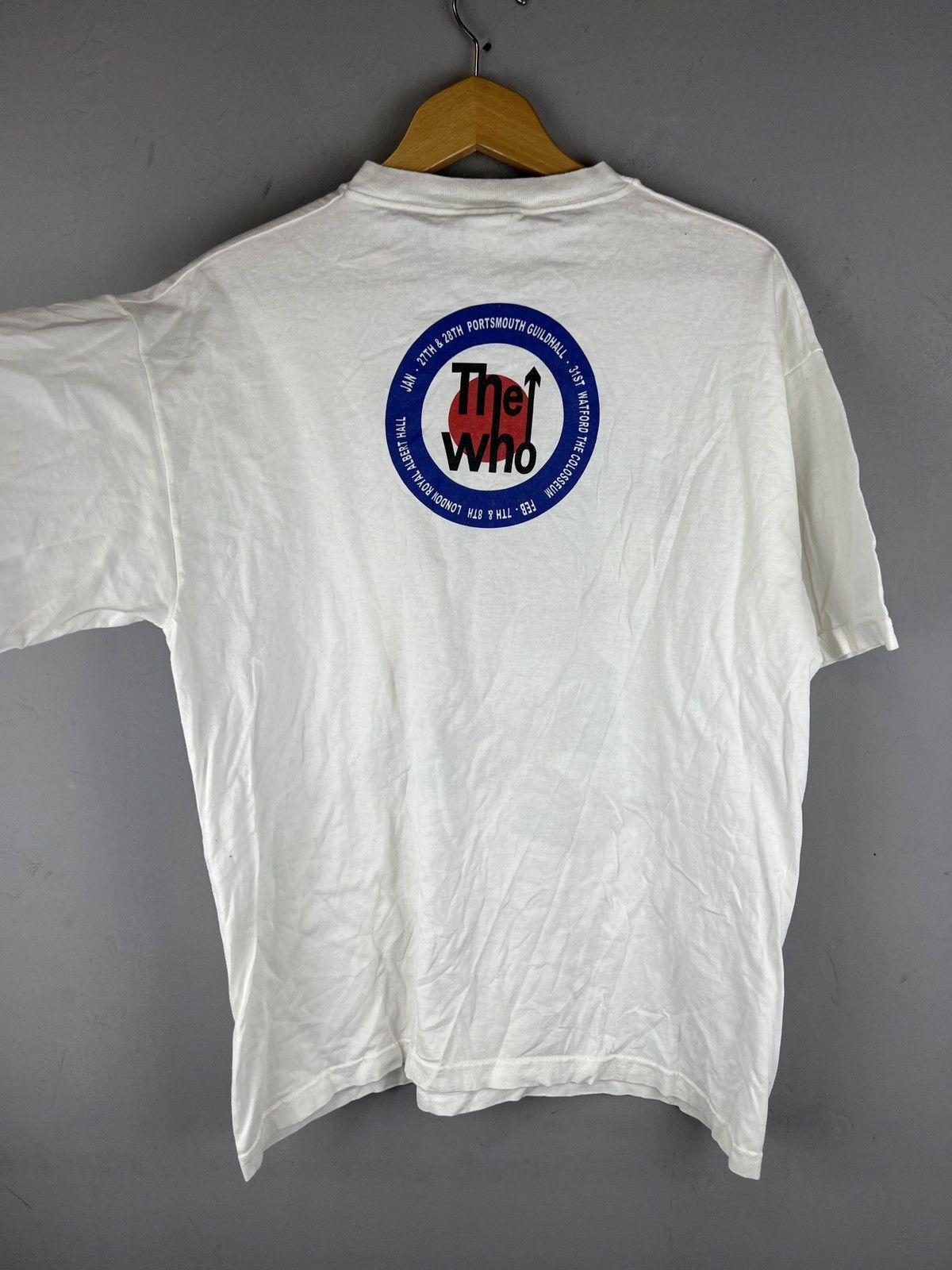 Band Tees VINTAGE 90s THE WHO ENGLAND FLAG T SHIRT Size US L / EU 52-54 / 3 - 8 Thumbnail