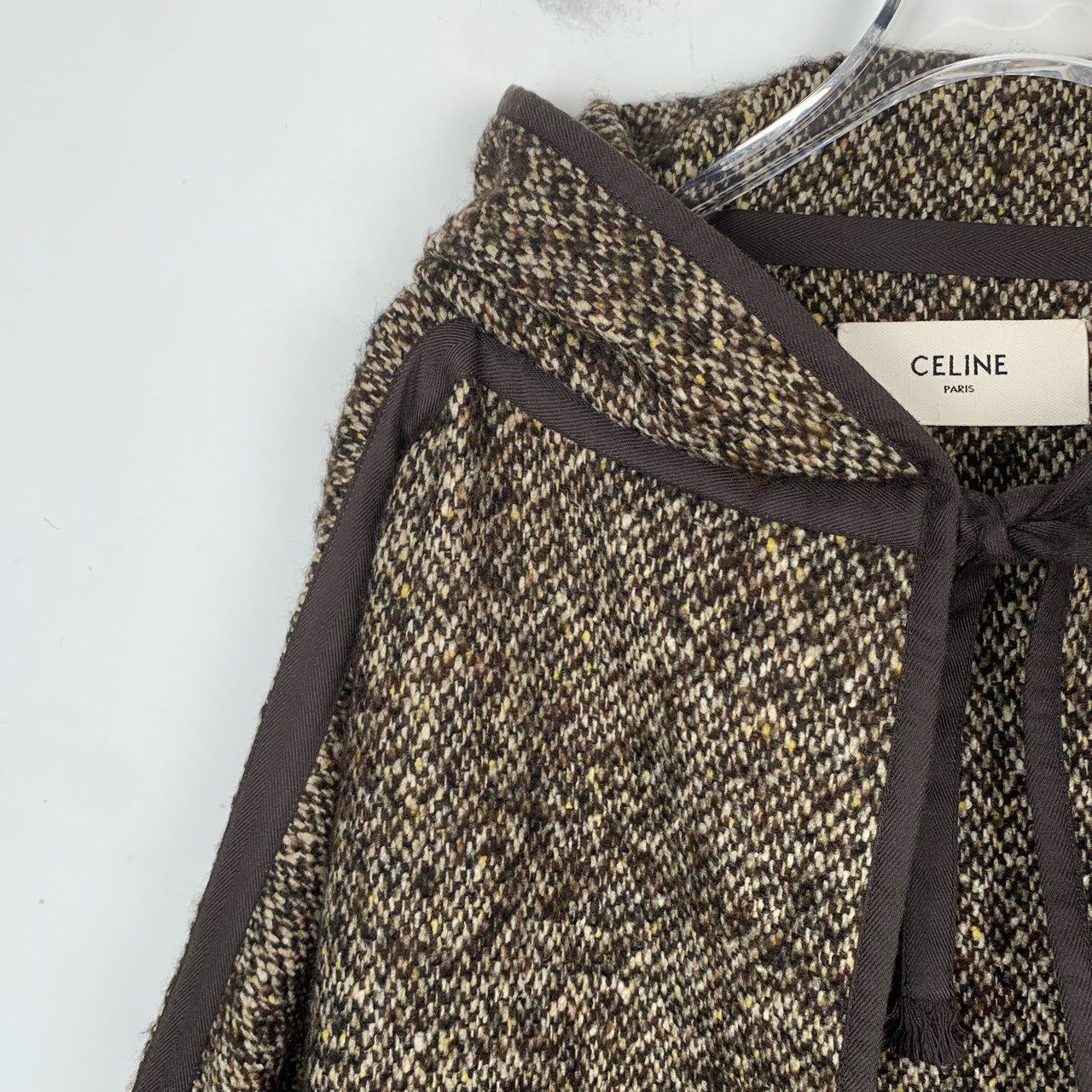 Celine Celine Brown Wool Hooded Cape Coat (Size 38) Size XS / US 0-2 / IT 36-38 - 7 Thumbnail