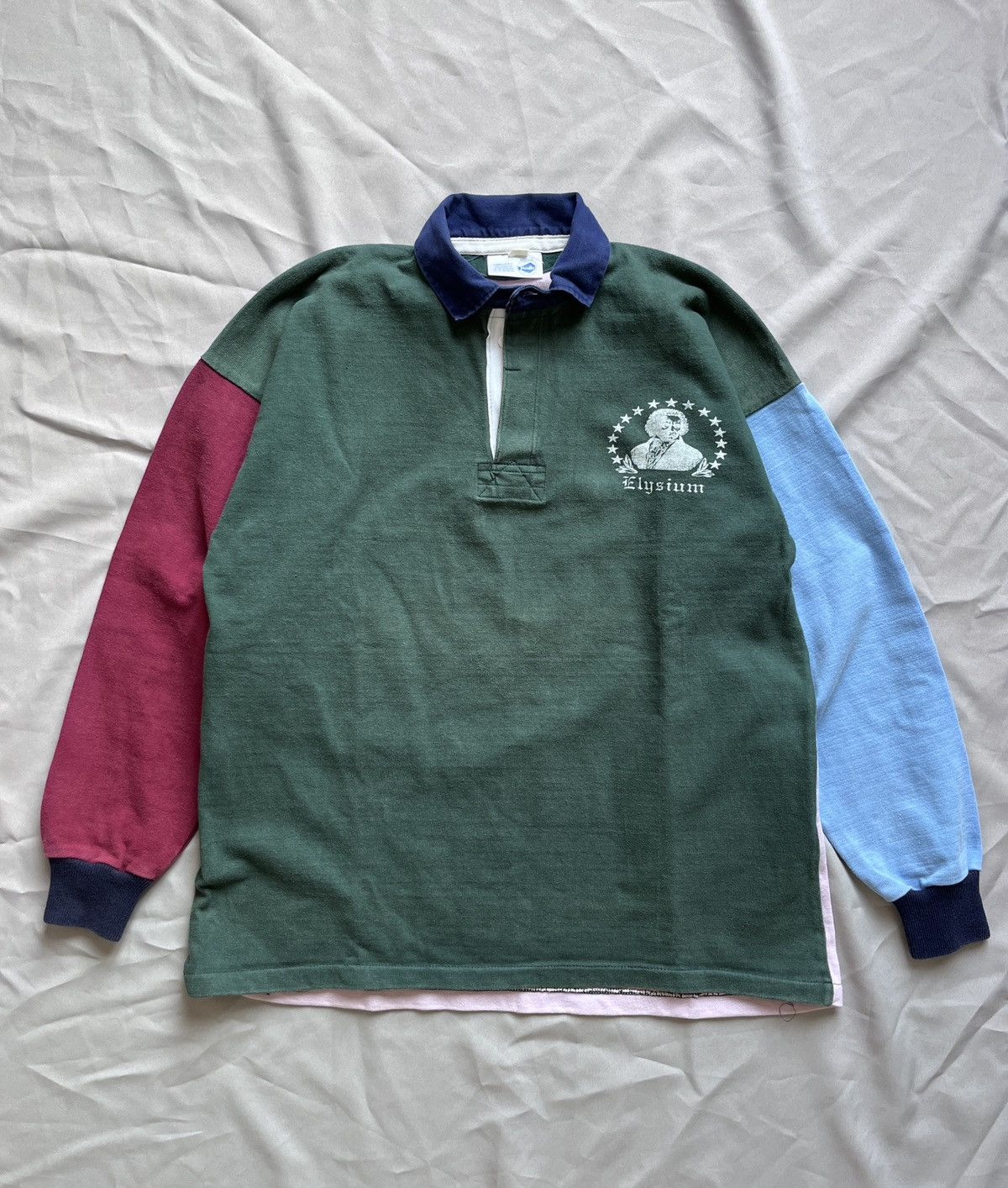 Vintage Vintage Ludwig van Beethoven Elysium Rugby Shirt Size US L / EU 52-54 / 3 - 1 Thumbnail