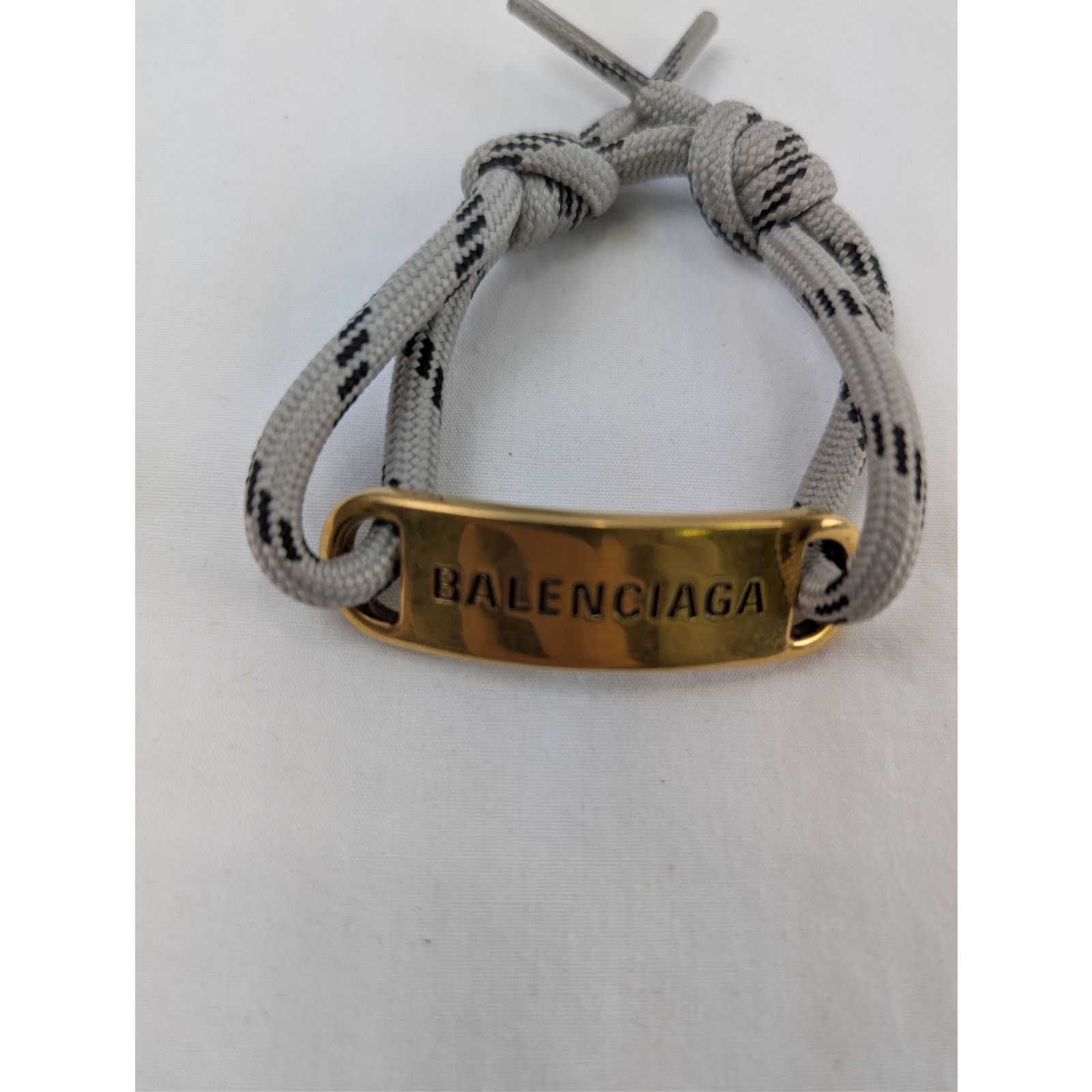 Balenciaga o1rshd1 Q:2 / Size: OS / Plate Bracelet in Grey/Gold Size ONE SIZE - 3 Thumbnail
