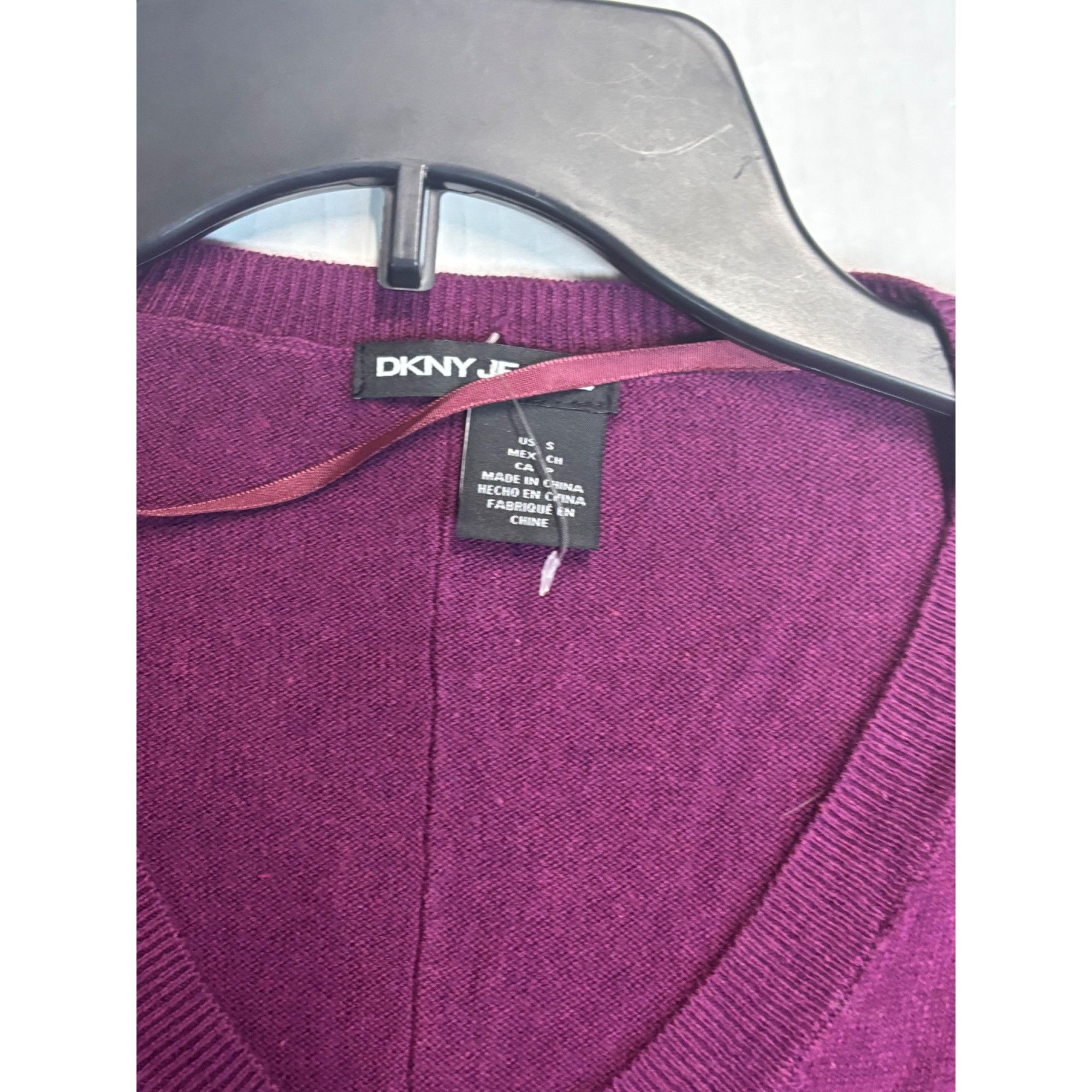 Other DKNY Fringe Embellished V-neckline Dolman Sweater, Purple, S Size S / US 4 / IT 40 - 12 Thumbnail