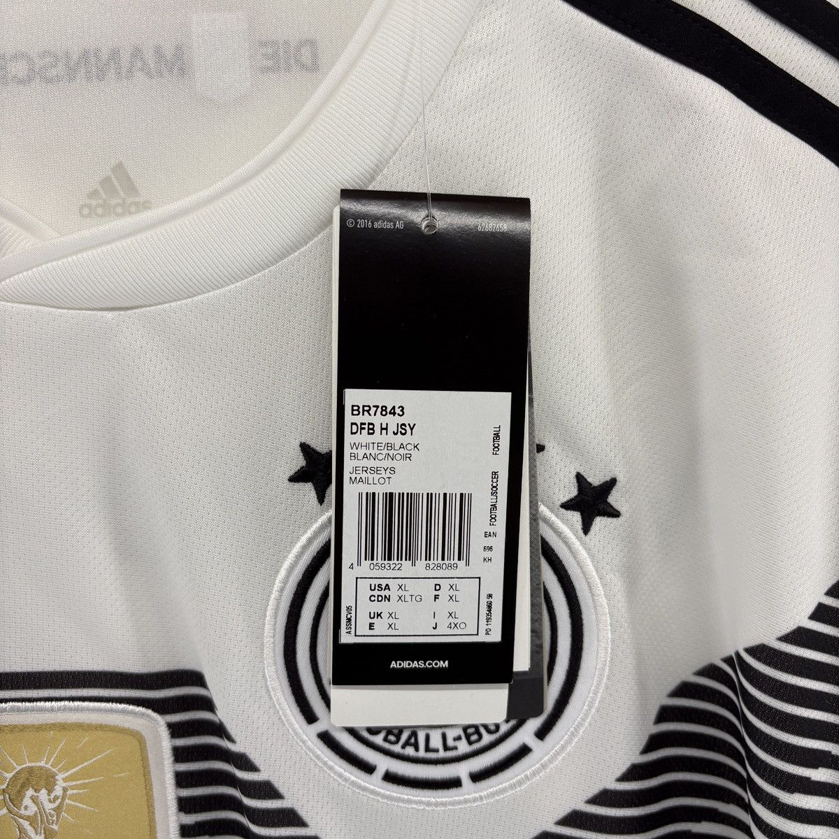 Adidas Germany 2018 Home Soccer Football Jersey Kit Shirt Brazil Size US XL / EU 56 / 4 - 5 Thumbnail
