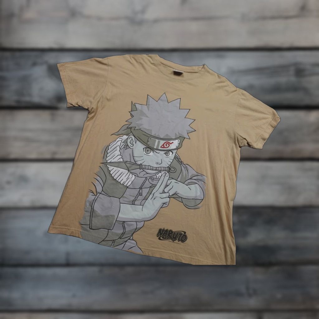 Vintage Naruto Shirt Mens L Beige Graphic Anime 2002 Masashi Kishimoto T-Shirt Toyosaki Casual Size US L / EU 52-54 / 3 - 1 Thumbnail