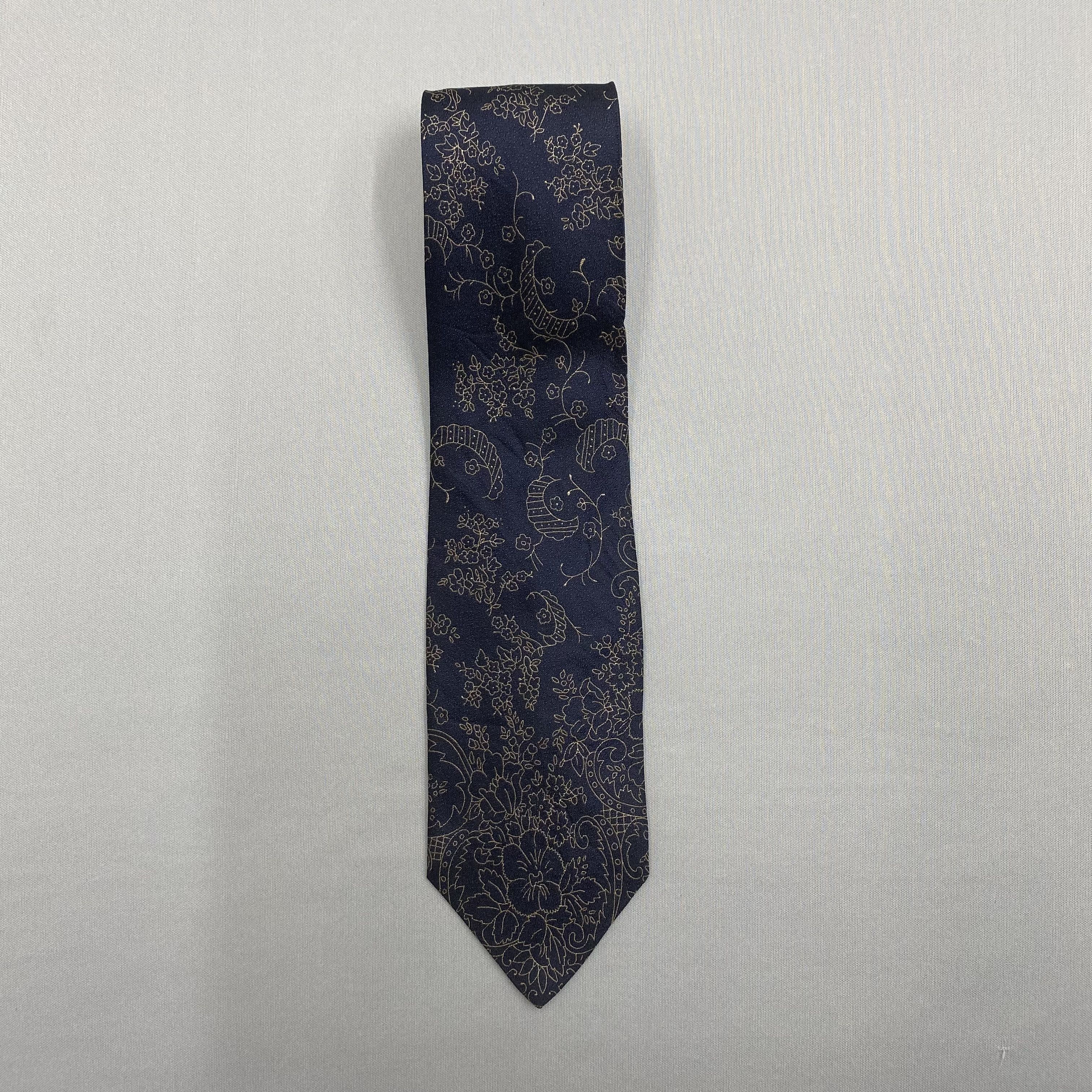 Japanese Brand Vintage SILK Necktie Cravate Pure Silk Neck Tie Size ONE SIZE - 3 Thumbnail