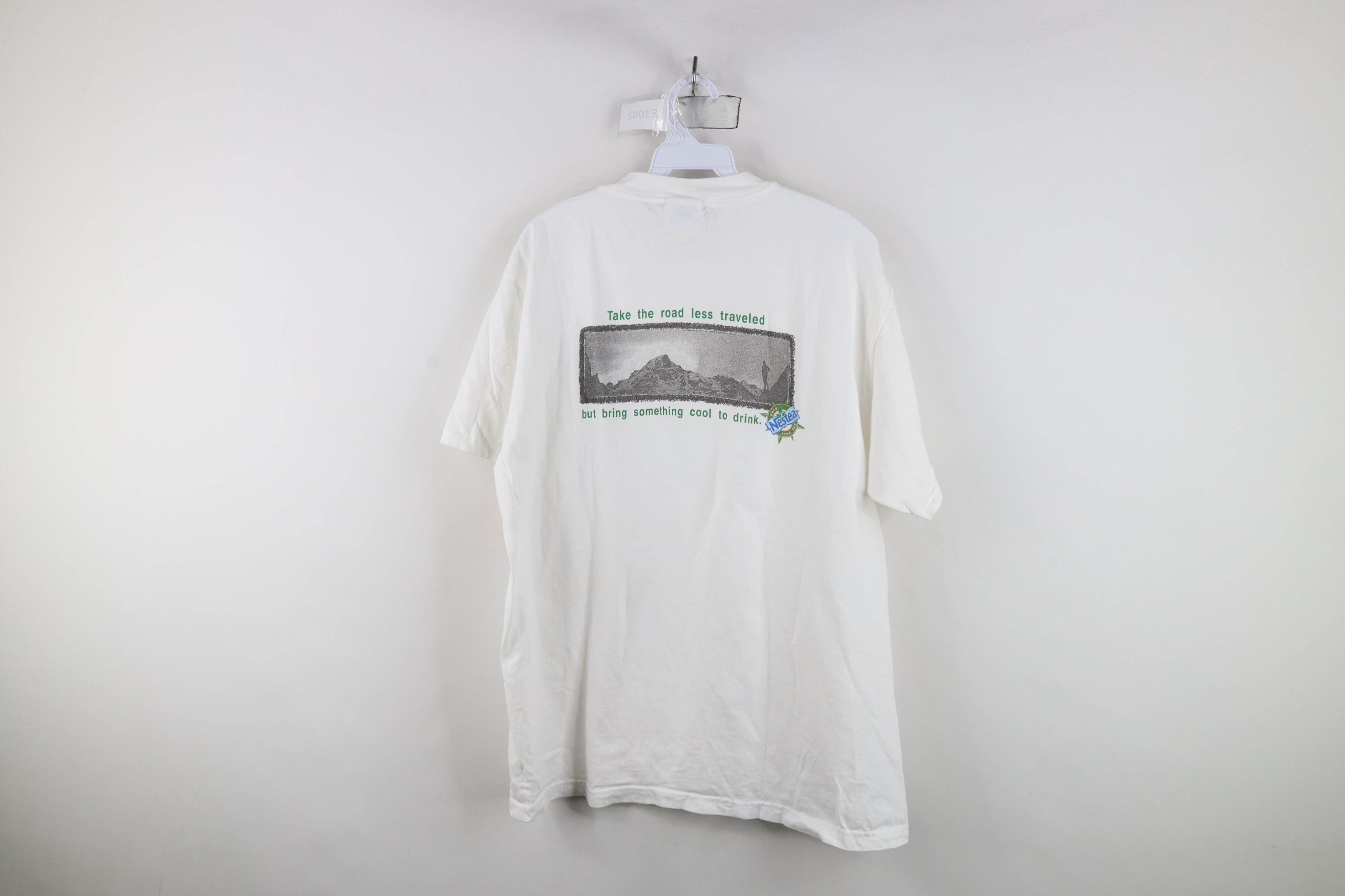 Vintage Vintage 90s Pure Nestea Iced Tea Road Less Traveled T-Shirt Size US L / EU 52-54 / 3 - 10 Thumbnail