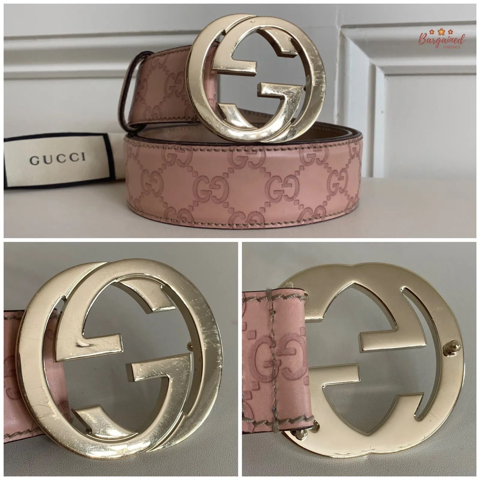 Gucci Gucci Guccissima Leather Gold Interlocking G Buckle Belt Size ONE SIZE - 7 Thumbnail