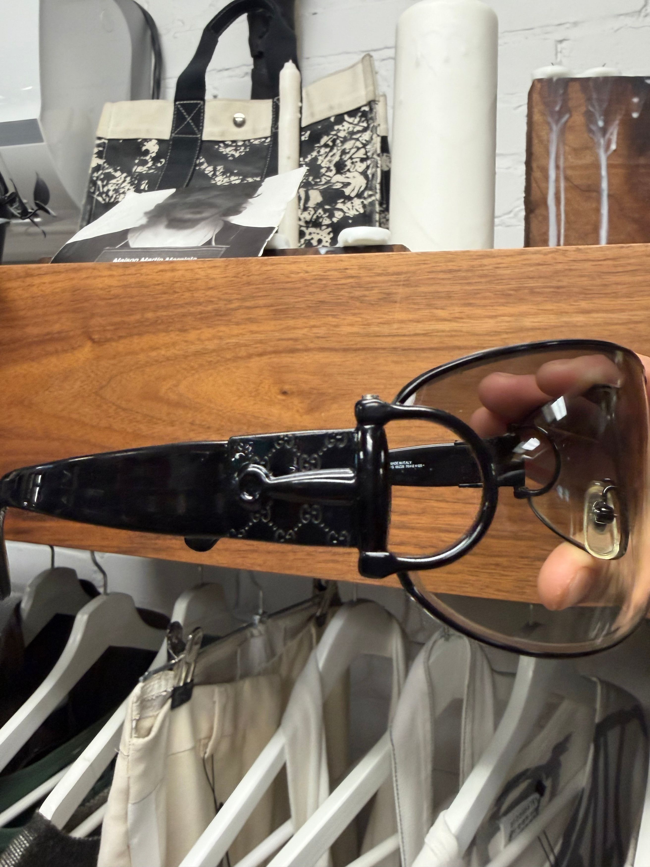 Gucci Gucci Black Guccisima Monogram ‘Horsebit’ Sunglasses Size ONE SIZE - 2 Thumbnail