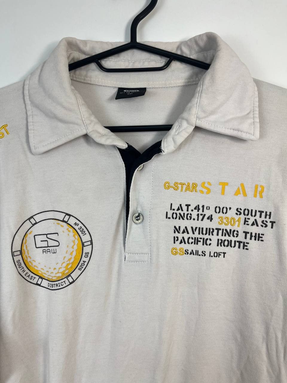 G-Star G-STAR RAW Polo Shirt Beige Sz XXL Size US XXL / EU 58 / 5 - 2 Thumbnail