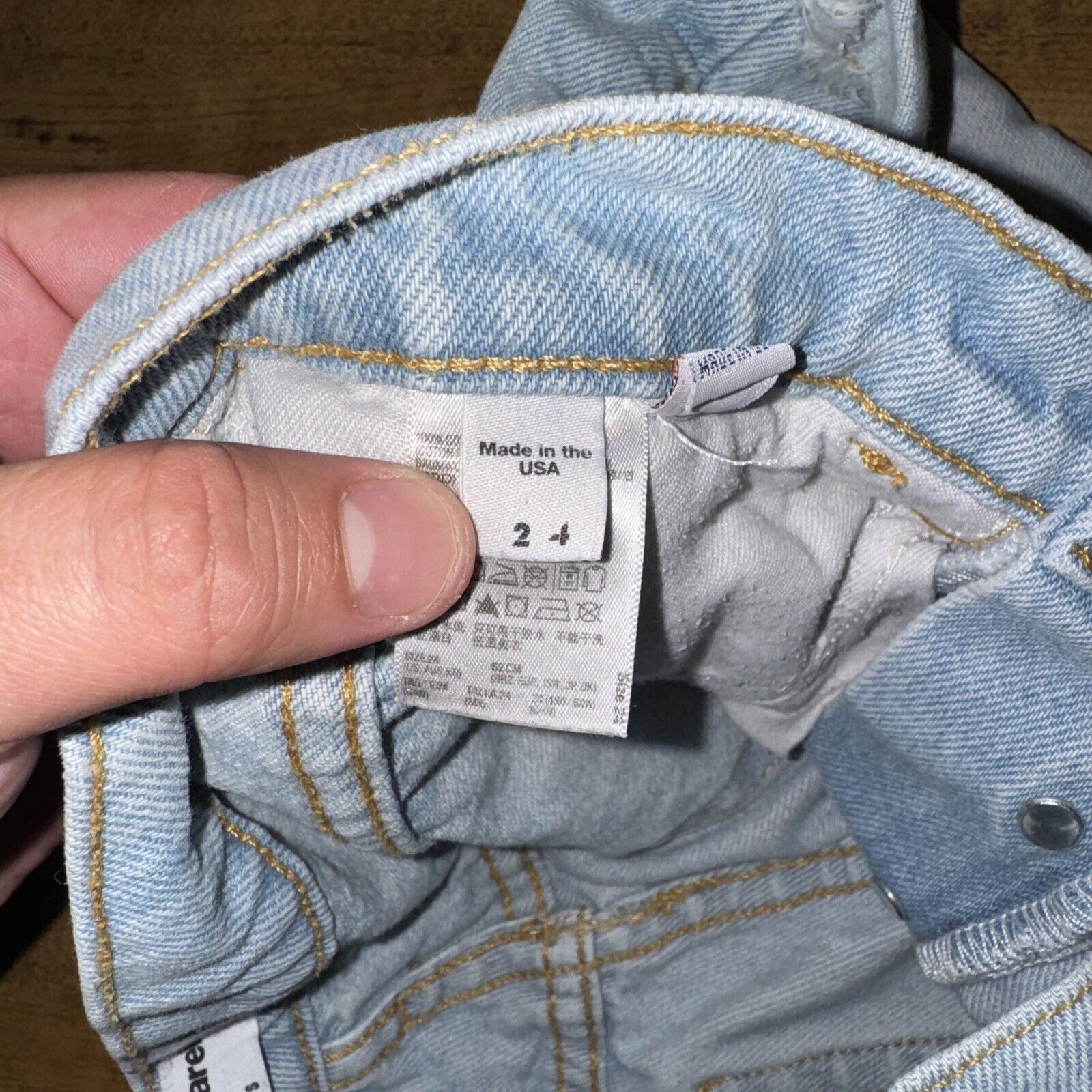 American Apparel × Grunt Style × Vintage American Apparel Short Shorts Denim Light Blue Size 26 Size US 26 / EU 42 - 6 Thumbnail