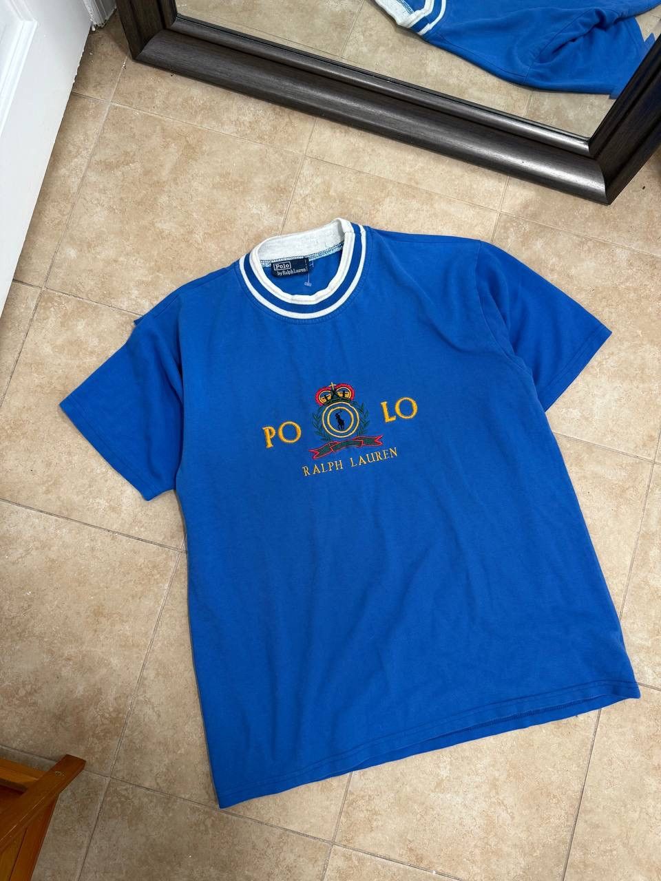 Polo Ralph Lauren Polo Ralph Lauren Vintage Blue T-Shirt Neck M size Size US M / EU 48-50 / 2 - 4 Thumbnail
