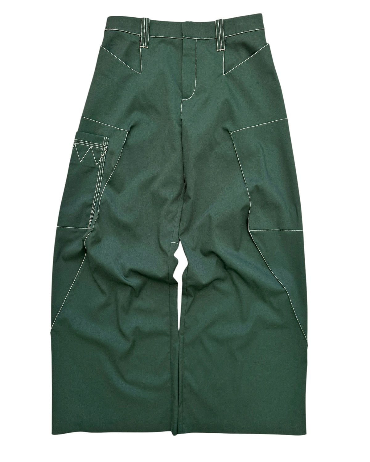 Kiko Kostadinov SS23 Angled Baggy Green Trouser Pant Size 27" / US 4 / IT 40 - 5 Thumbnail