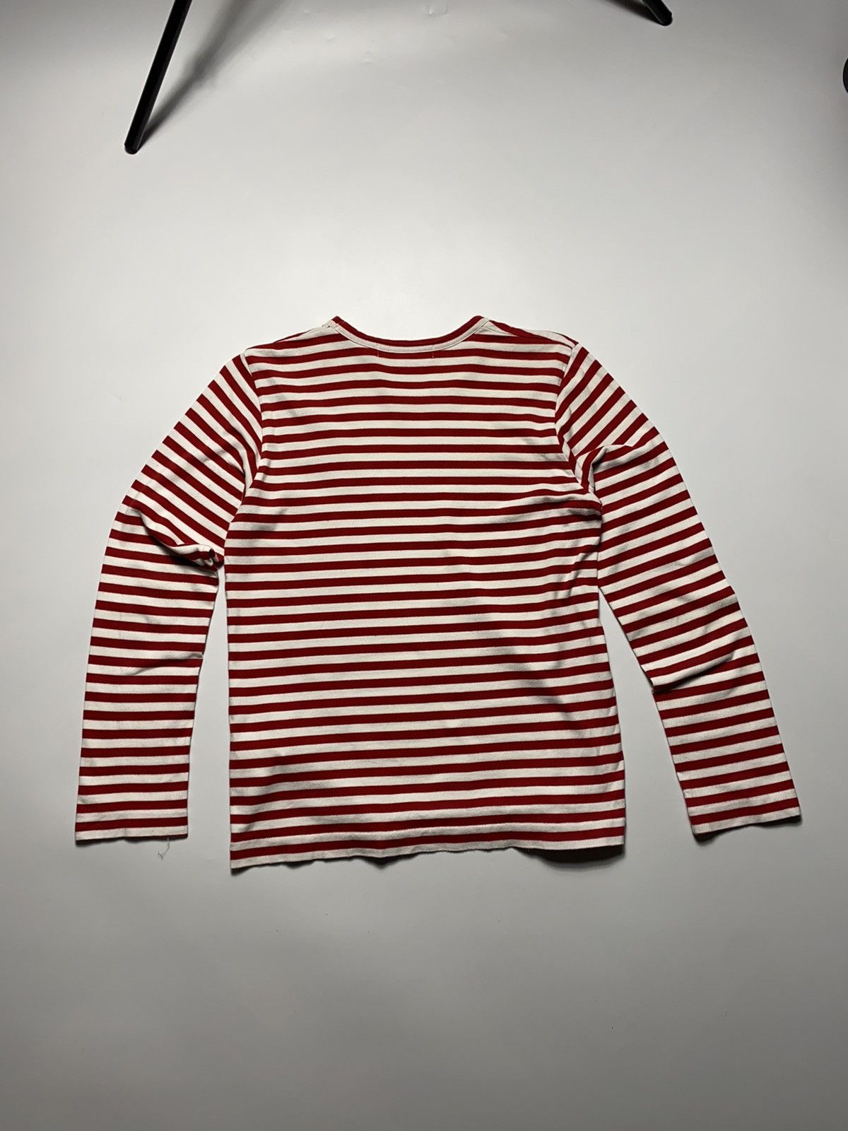 Comme des Garcons × Comme des Garcons PLAY × Japanese Brand Comme Des Garçons Play Striped Logo Long Sleeve Shirt Size L / US 10 / IT 46 - 10 Thumbnail