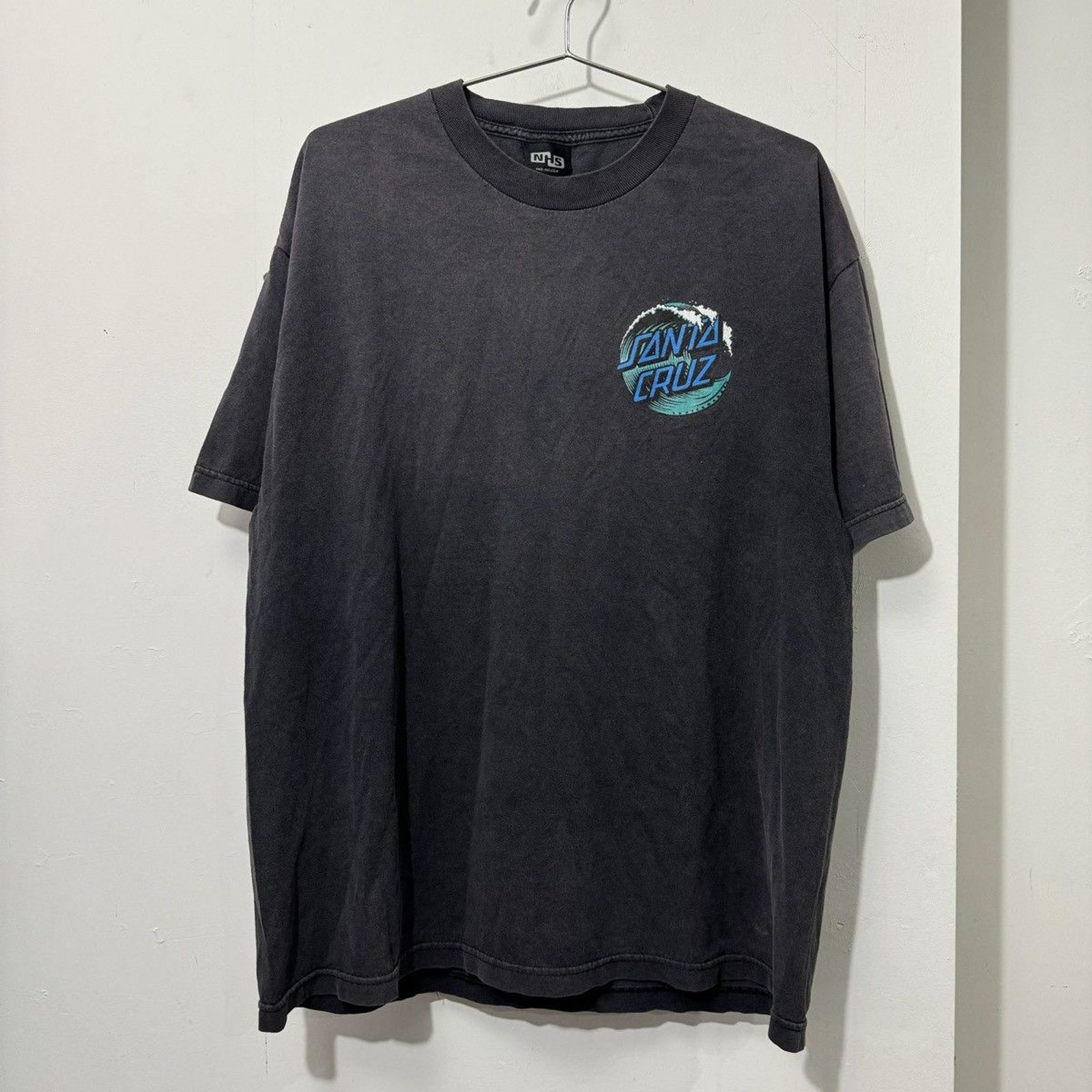 Vintage 90s Faded Santa Cruz Wave Surf Shirt ERD Grunge Chrome Size US XL / EU 56 / 4 - 5 Thumbnail
