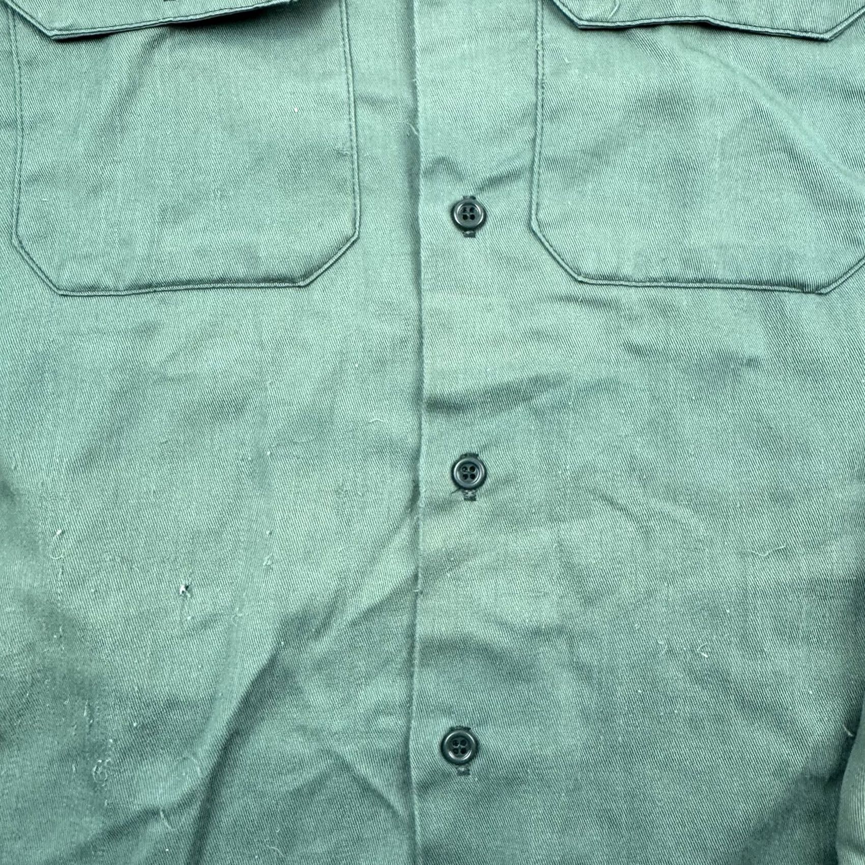 Vintage VINTAGE Button-Up Shirt Adult L Green 70s USA Unbranded Regular Long Sleeve Size US L / EU 52-54 / 3 - 3 Thumbnail