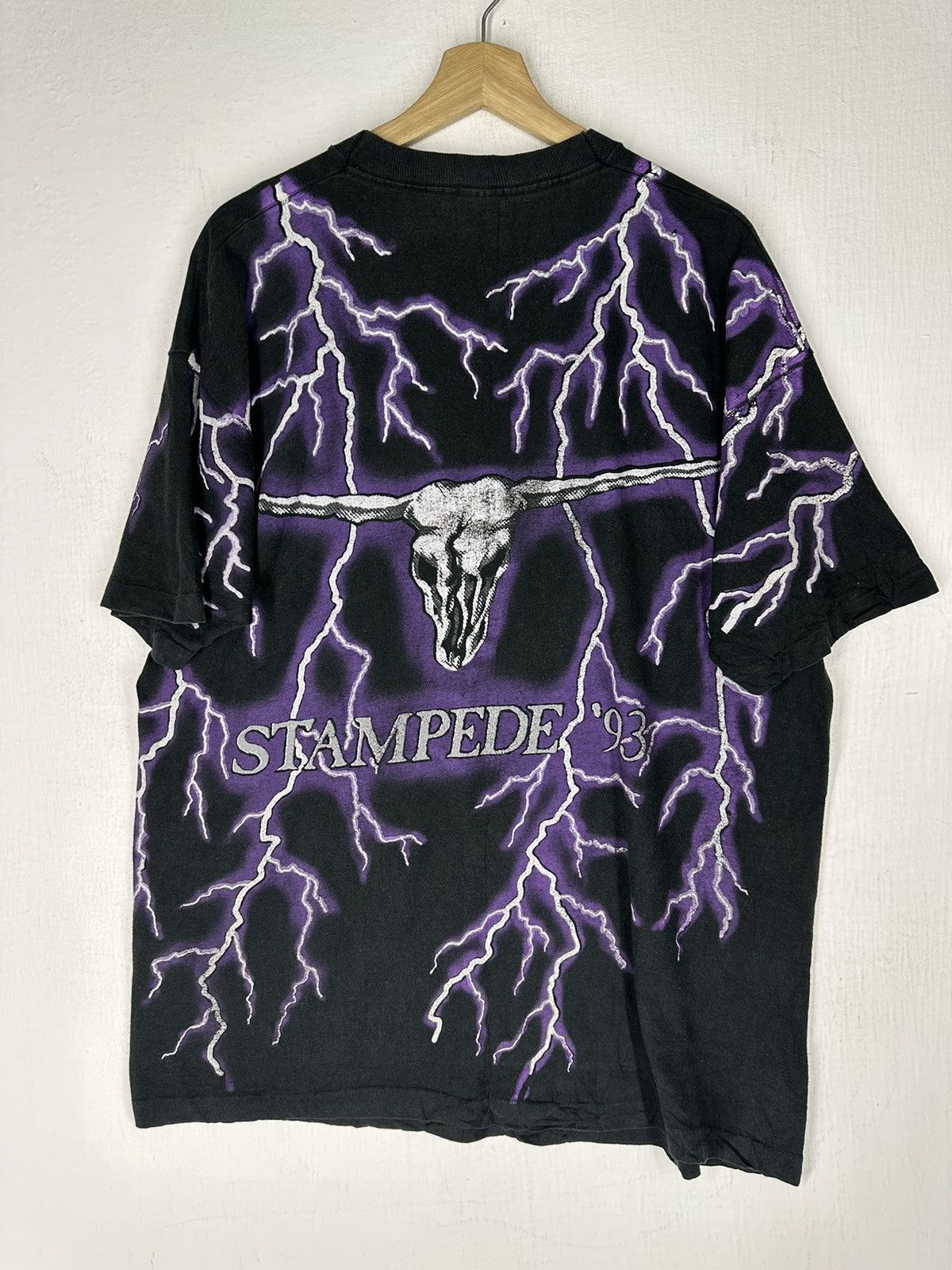 Band Tees × Vintage Vintage 90s Brooks And Dunn All Over Print Lightning Tee Size US XL / EU 56 / 4 - 7 Thumbnail