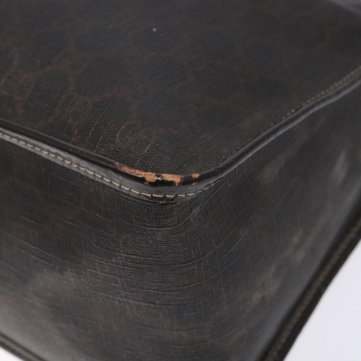 Gucci GUCCI GG Supreme Hand Bag Pvc Leather Gold Dark Brown Size ONE SIZE - 10 Thumbnail