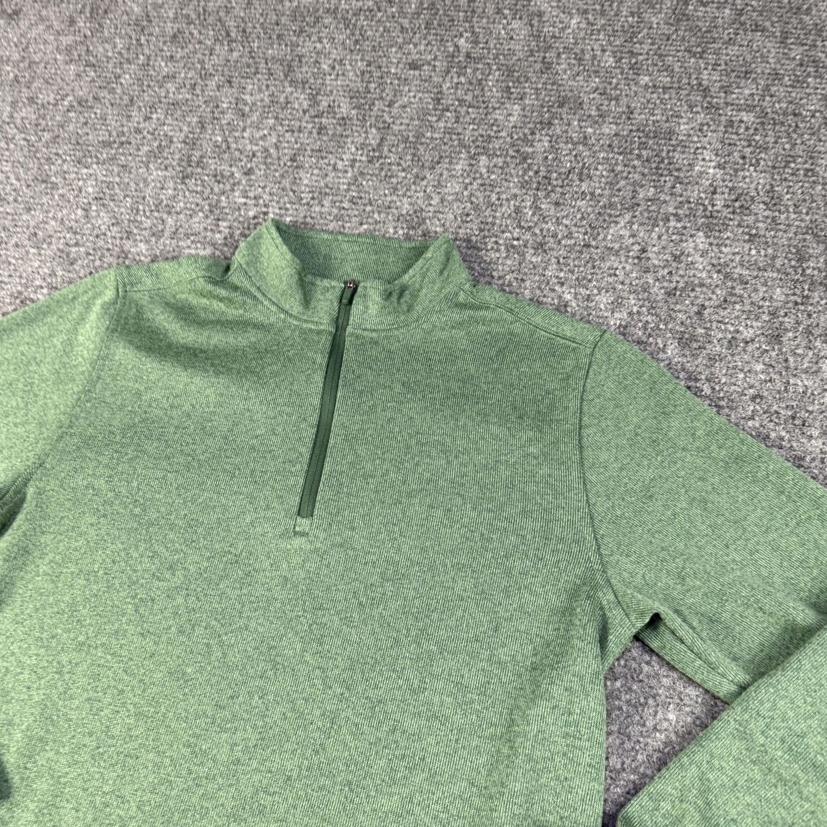 Rhone Rhone Mens Pullover Quarter Zip Mock Neck Long Sleeve Green 100% Polyester Casual Gym Running Walking Style: Pullover Size US M / EU 48-50 / 2 - 3 Thumbnail