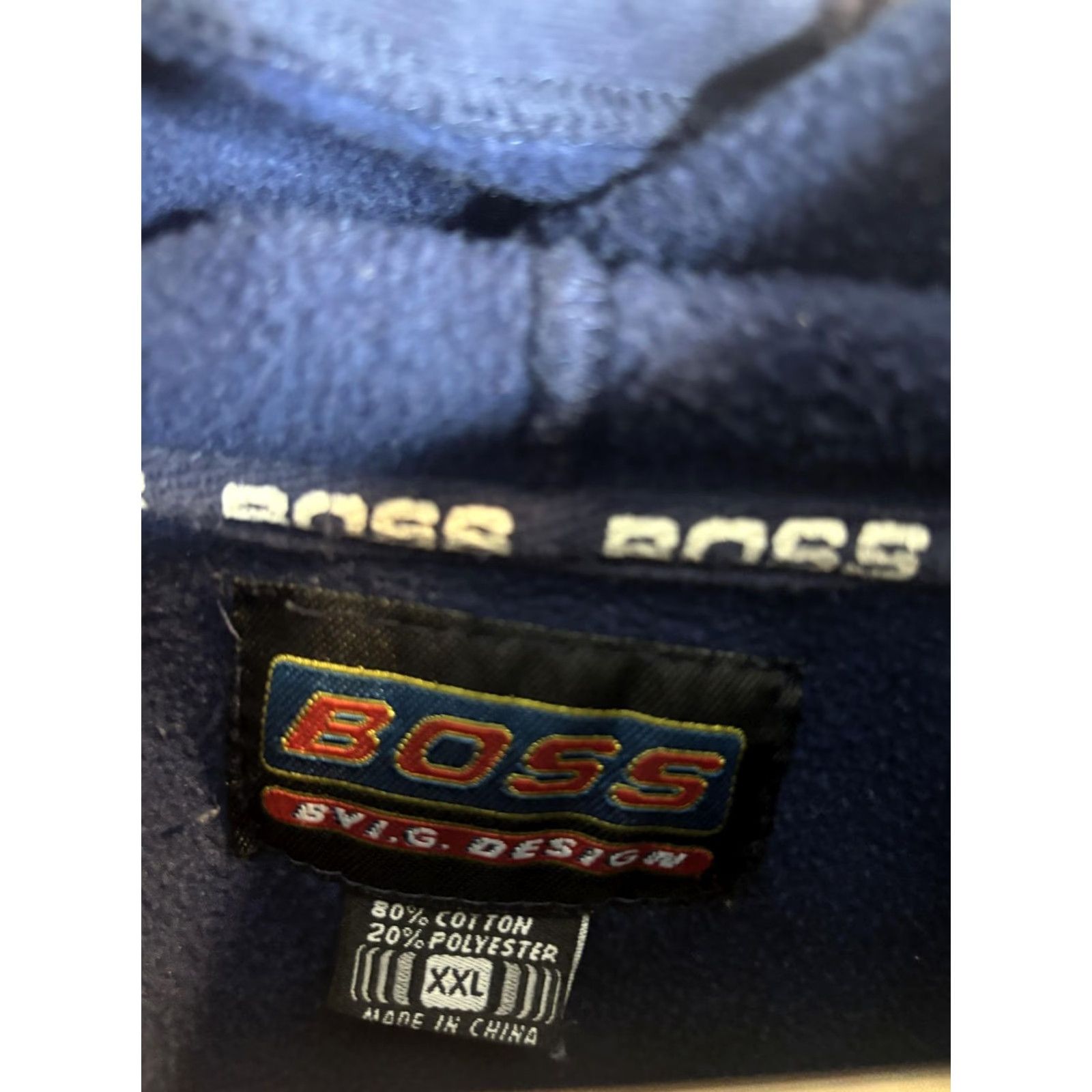 Vintage Boss Hoodie Mens 2XL Blue Urban Expedition Logo Pullover Fleece Sweatshirt Size US XXL / EU 58 / 5 - 3 Thumbnail