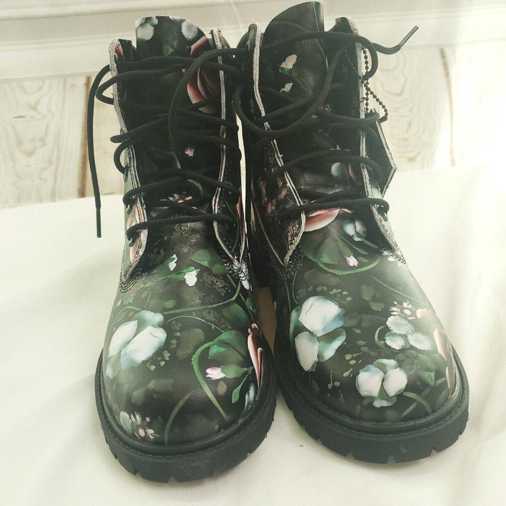 Timberland Timberland Womens Primaloft Black Floral Rain Boots Size 7.5 Size US 7.5 / IT 37.5 - 4 Thumbnail